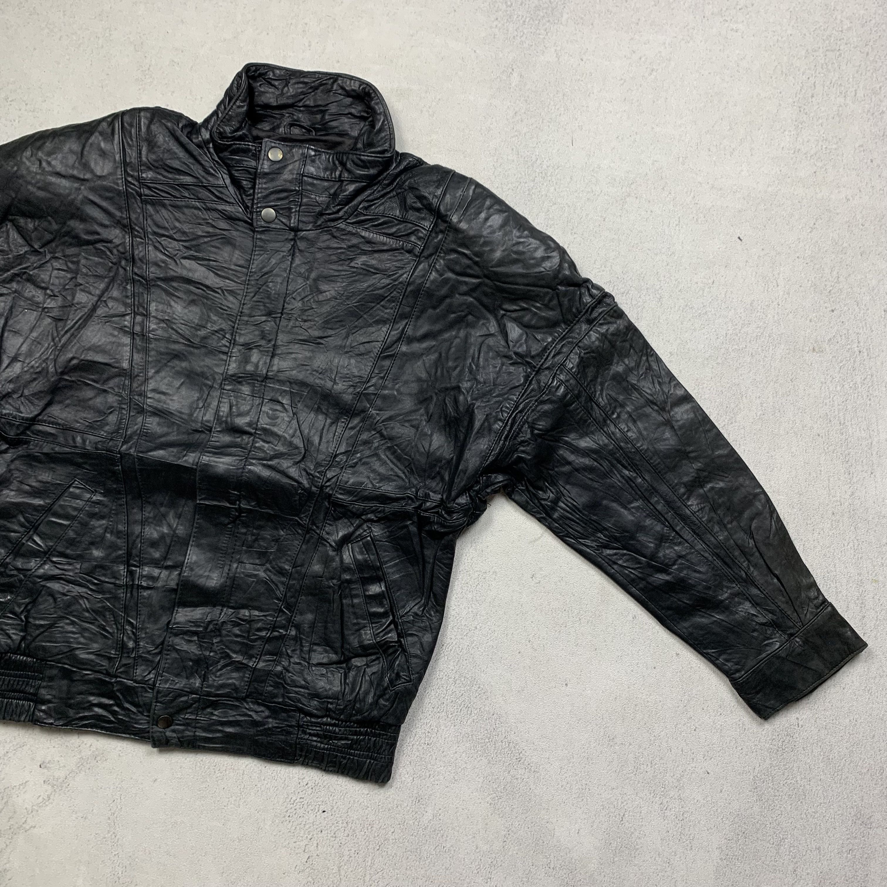 Genuine Leather Vintage Genuine Real Leather Bomber Jacket High Quality Rock Size US M / EU 48-50 / 2 - 3 Thumbnail