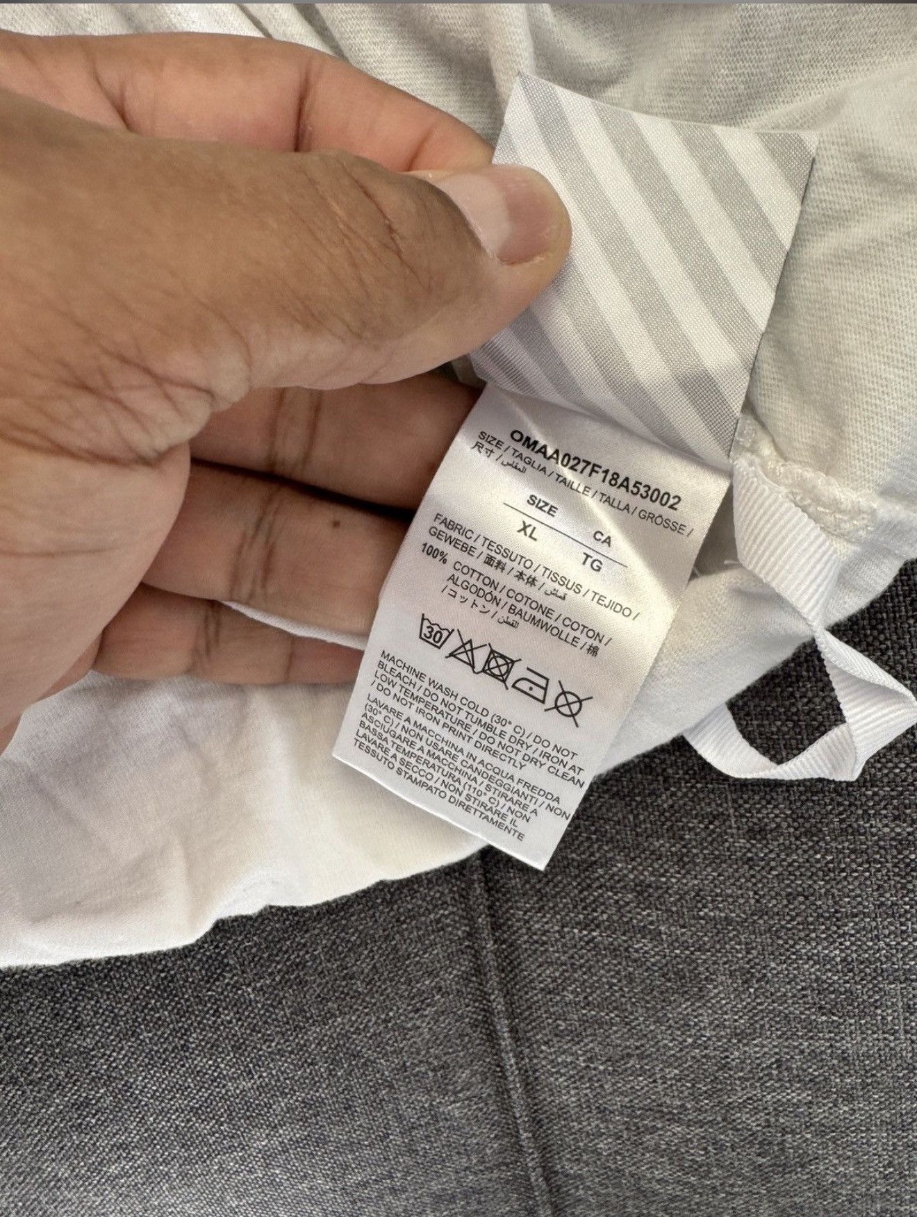 Off-White Off-White Virgil Era “01” Diagonals Tee XL Size US XL / EU 56 / 4 - 7 Thumbnail