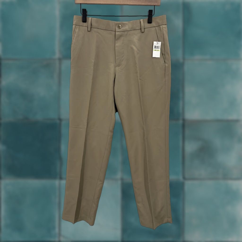 Van Heusen Van Heusen Traveler Dress Pants Mens 30x29 Beige Straight Fit Non Iron Workwear Size US 30 / EU 46 - 1 Thumbnail