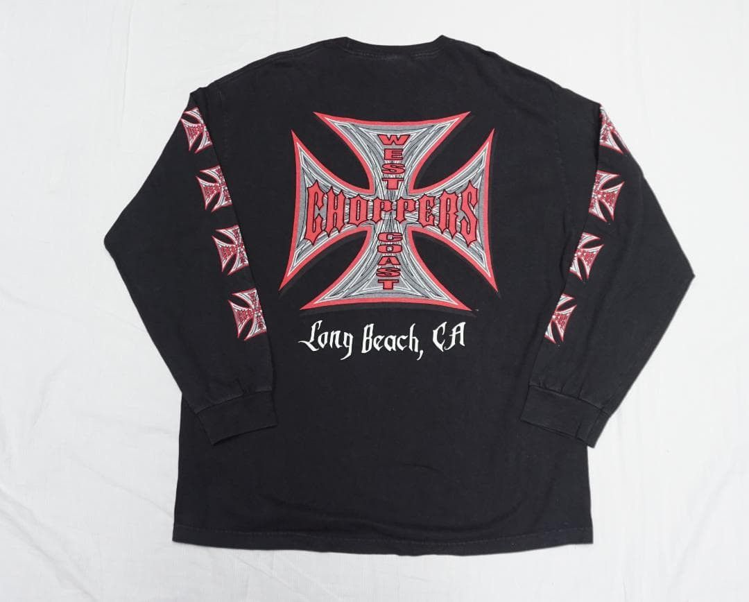 Vintage 90's West Coast Chopper 長袖Tシャツ ビンテージ Size US XXS / EU 40 - 1 Thumbnail