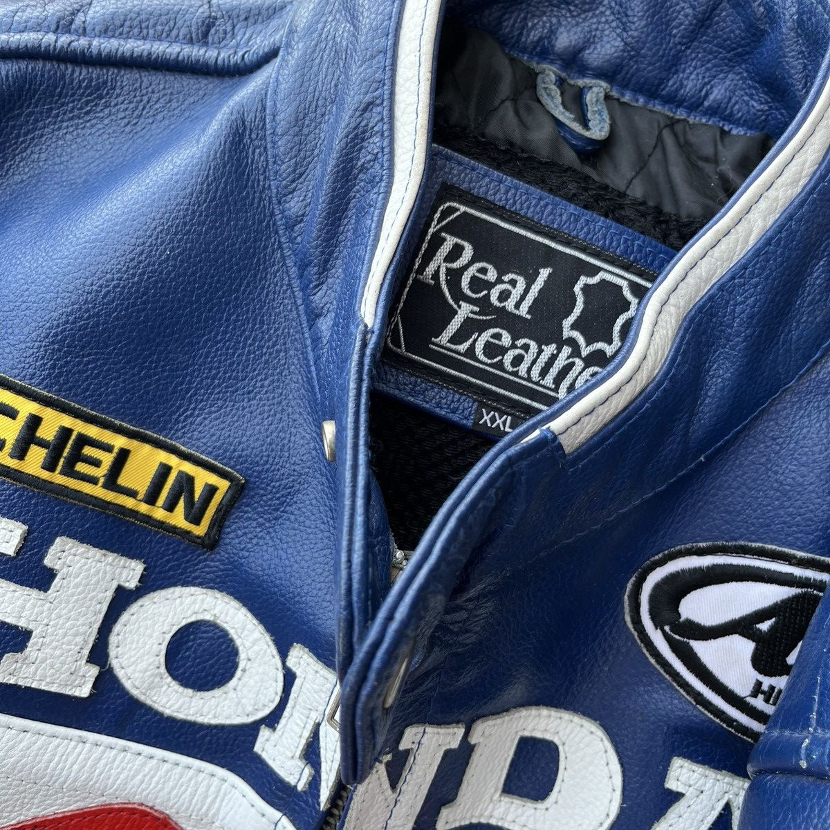 Honda × Vintage HONDA CBR LEATHER RACING JACKET MOTOR VINTAGE MOTOCYCLE Size US XL / EU 56 / 4 - 5 Thumbnail