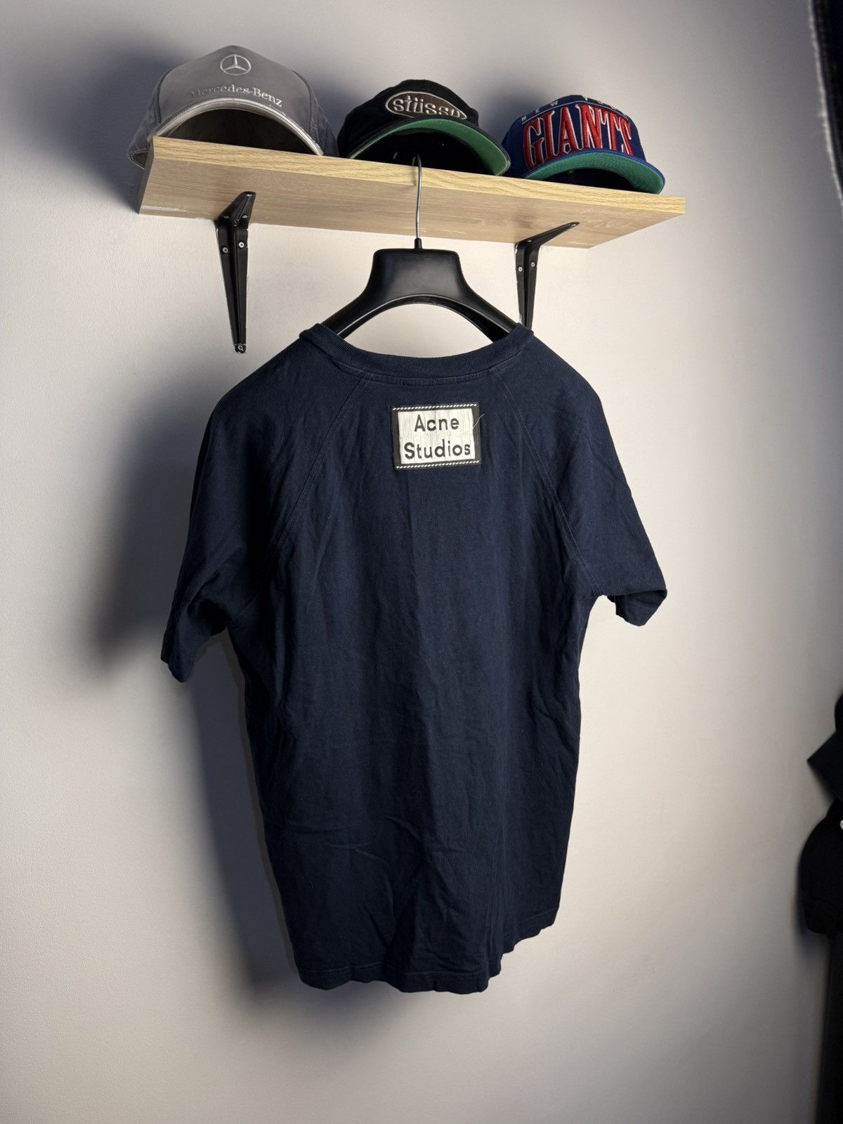Acne Studios ACNE STUDIOS REVERSE LABEL POCKET T-SHIRT NAVY Size US L / EU 52-54 / 3 - 3 Thumbnail