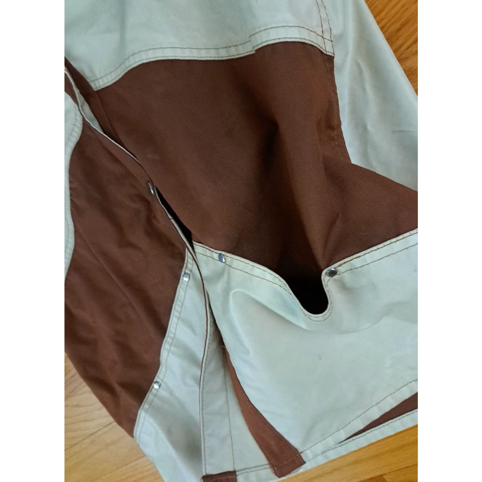 Rains Hallelujah Rain Coat Jacket Men M PVC Studded Pockets Multicolor 26in Long 28in Pit to Pit Button Full Metal Size US M / EU 48-50 / 2 - 6 Thumbnail