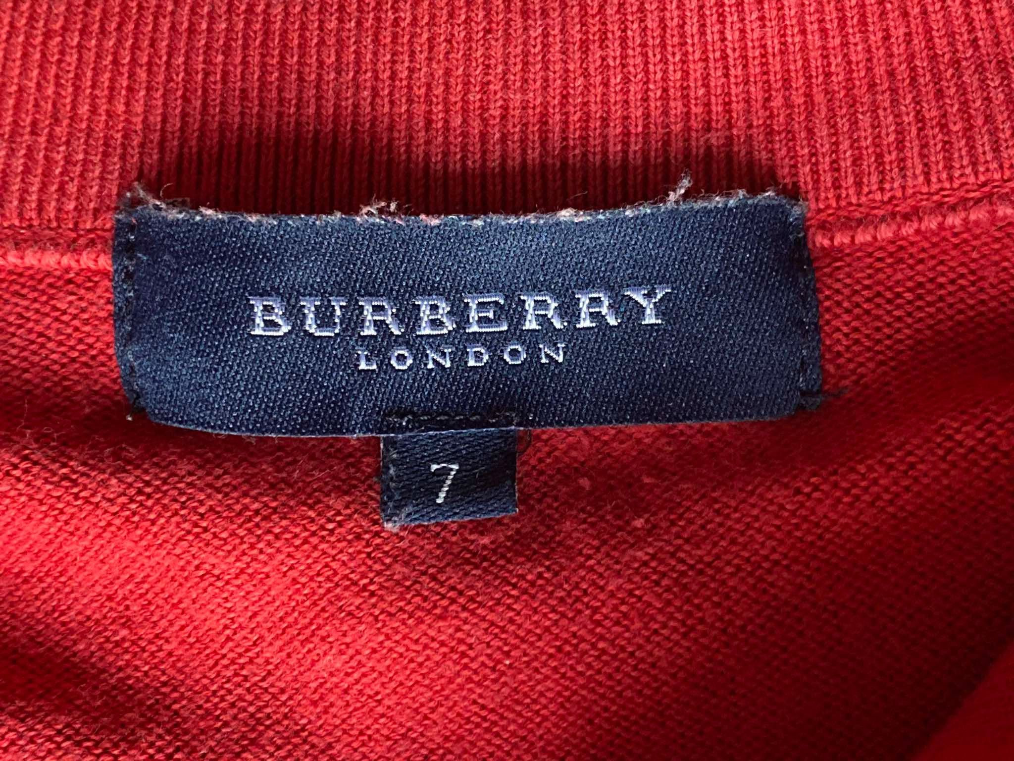 Burberry Vintage Burberry London Red Long Sleeve 1/4 Zip Sweater Logo Size US M / EU 48-50 / 2 - 6 Thumbnail