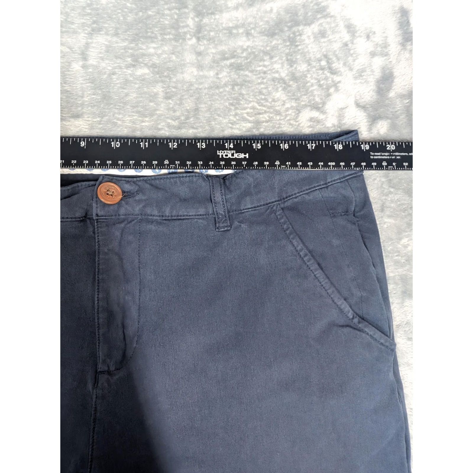 Vintage Mugsy Morgan Pants Mens 38x32 Blue Slim Tapered Chino Denim Casual Work Business Size US 38 / EU 54 - 2 Thumbnail