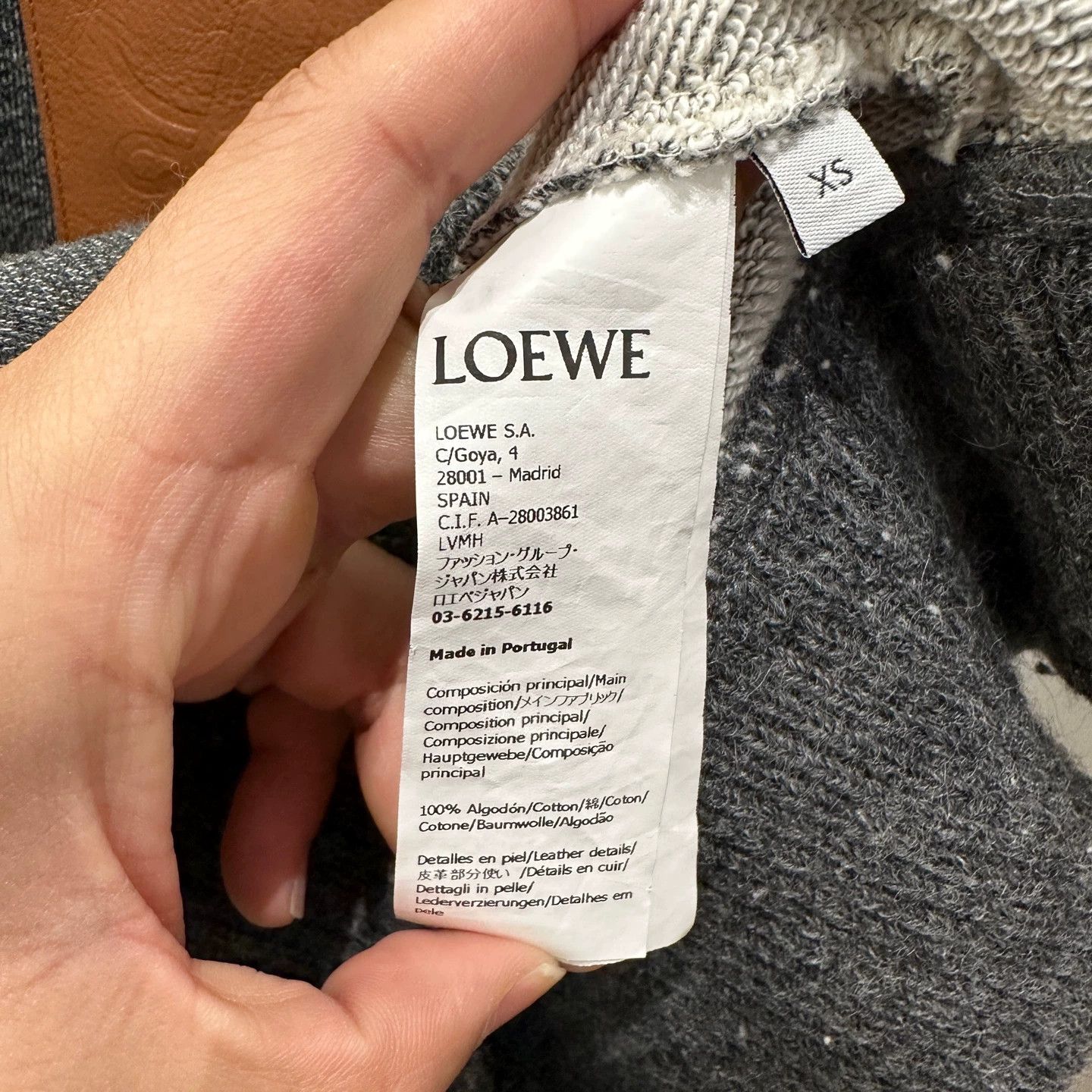 Loewe Loewe mar610 Logo Patch Cotton Hoodie XS Size US XS / EU 42 / 0 - 4 Thumbnail