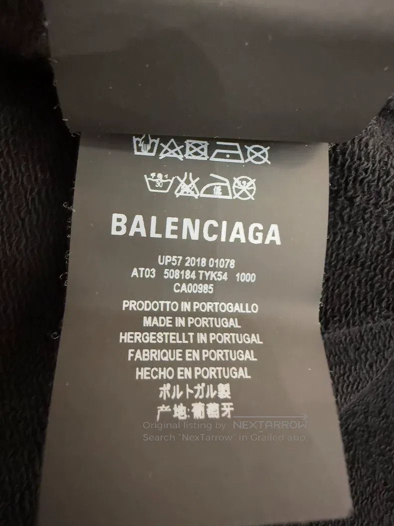 Balenciaga Balenciaga Back big logo black hooded sweatshirt Size US XS / EU 42 / 0 - 5 Thumbnail