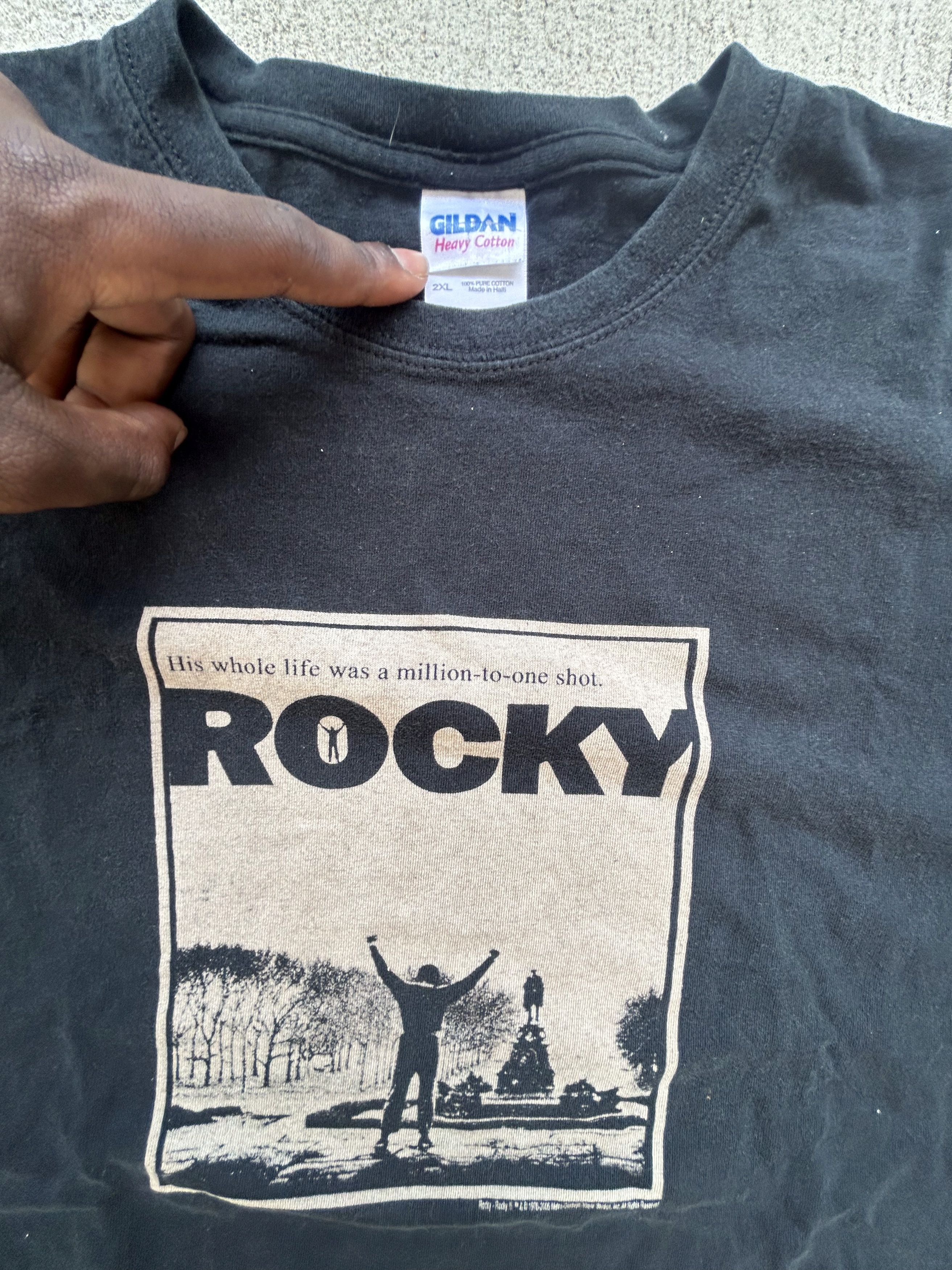 Vintage Vintage Rocky Movie Promo T-Shirt Size US XXL / EU 58 / 5 - 3 Thumbnail
