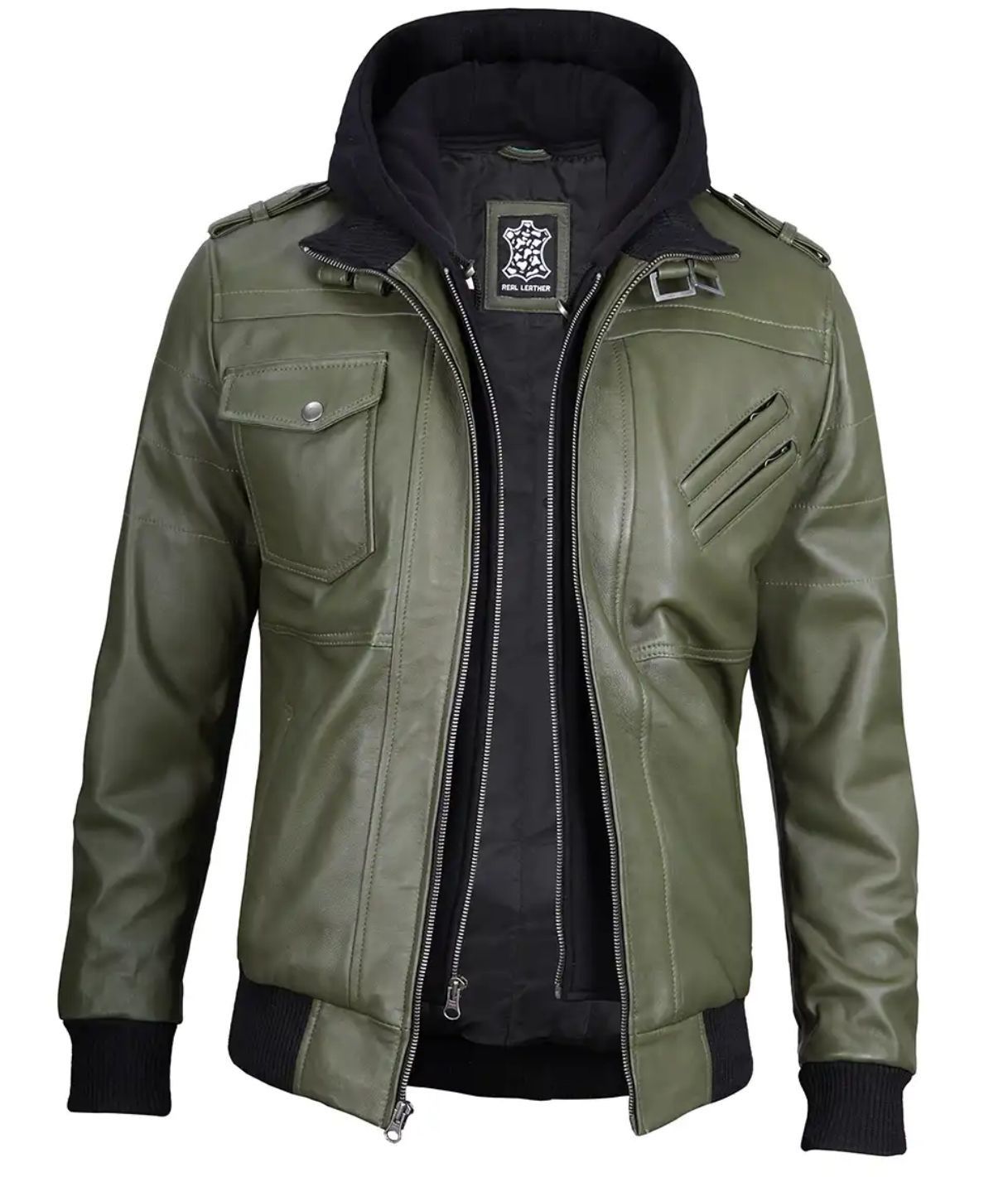 Other Handmade Leather Jacket Mens Leather Jacket Leather Jacket Size US XXL / EU 58 / 5 - 1 Thumbnail