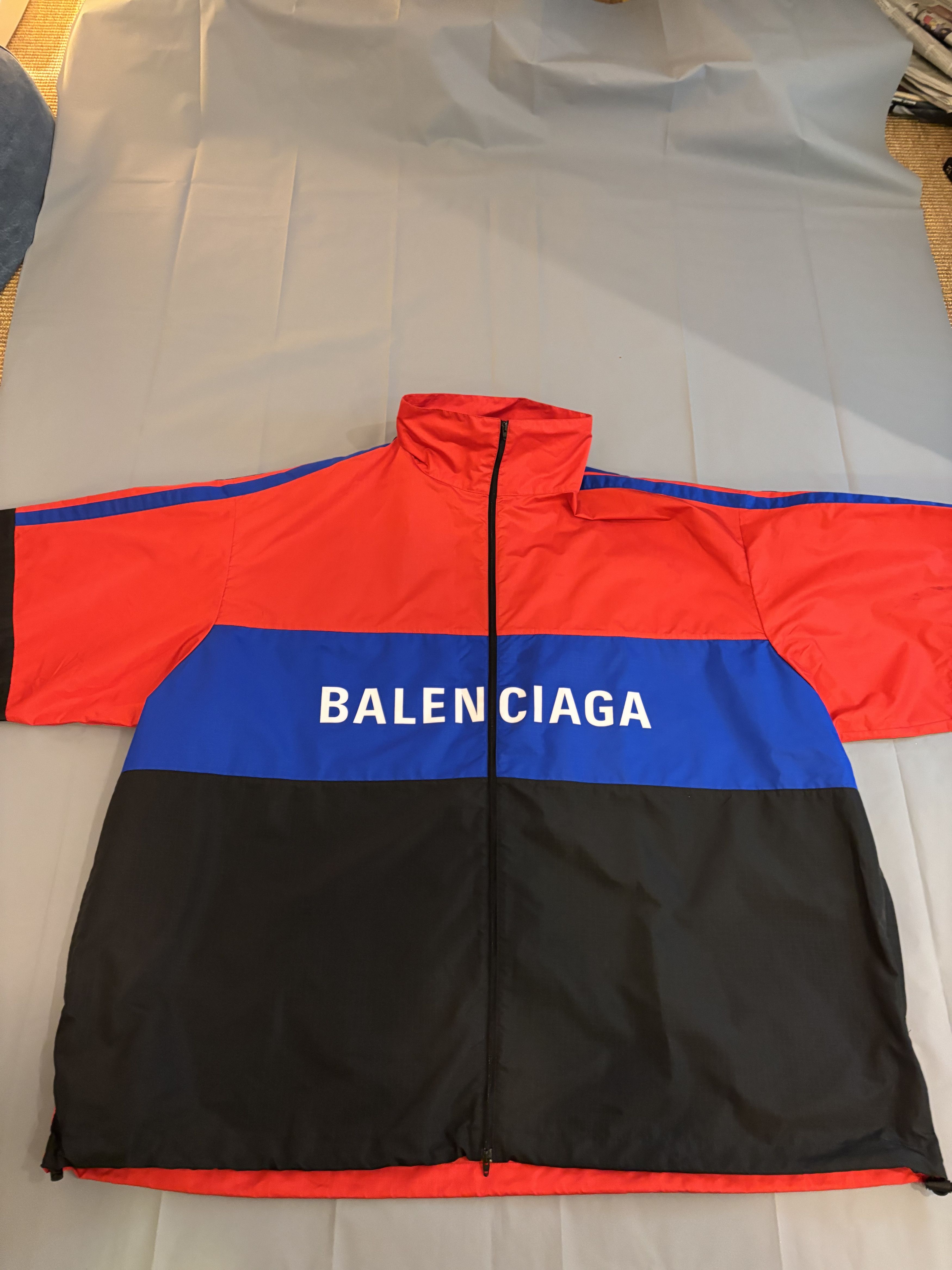 Balenciaga Coach jacket oversize Balenciaga rouge bleu noir Size US XL / EU 56 / 4 - 3 Thumbnail