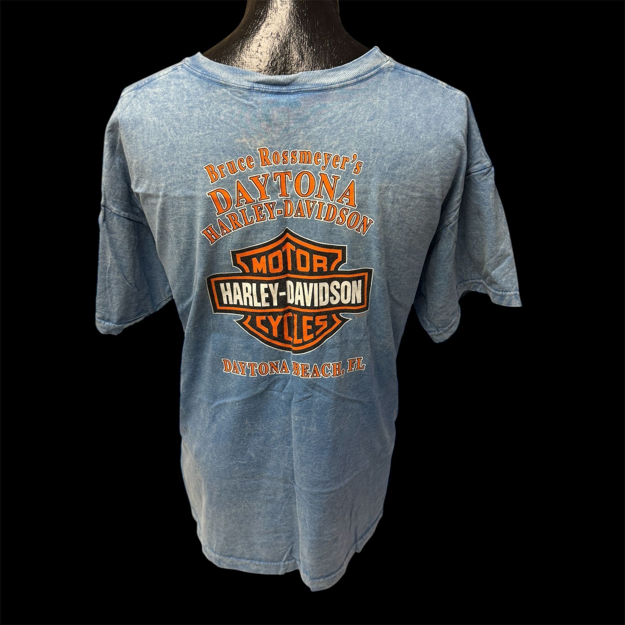 Harley Davidson Motorcycle Holoubek Blue Stonewash Daytona Bike Week T Shirt Size US XL / EU 56 / 4 - 4 Thumbnail
