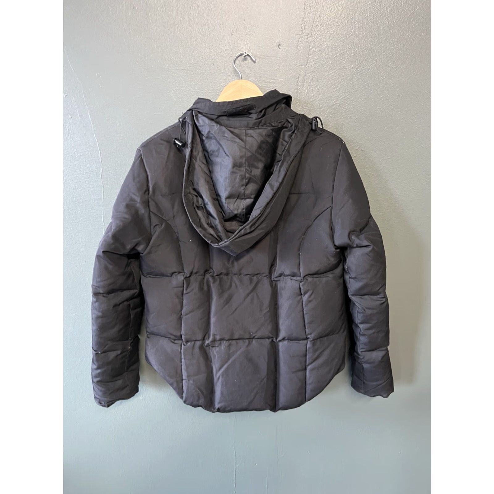 DKNY VINTAGE DKNY Womens Black Full Zip Quilted Duck Down Puffer Jacket Hooded Size M Womens Size M / US 6-8 / IT 42-44 - 2 Thumbnail