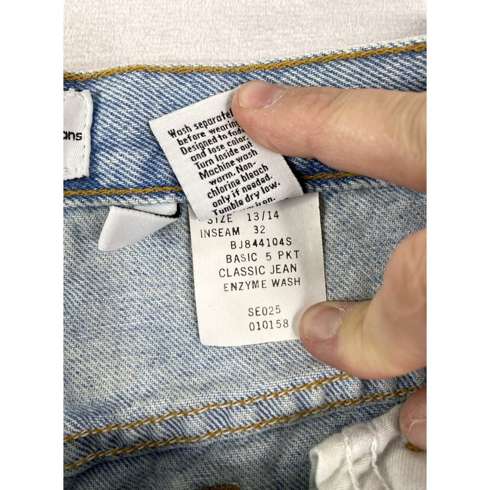 Calvin Klein VINTAGE Calvin Klein Jeans Jeans 13/14 Light Wash Denim High Rise Tapered Mom NWT Womens Boys? Size 34" / US 12 / IT 48 - 5 Thumbnail