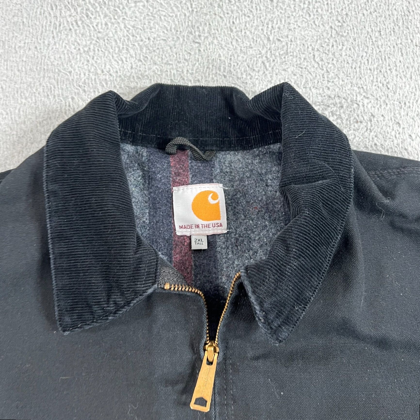 Carhartt VINTAGE Carhartt Jacket Mens 2XL Black Detroit Wool Lined Blanket J001 BLK USA Size US XXL / EU 58 / 5 - 6 Thumbnail