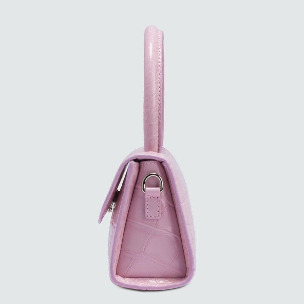 By Far Elegant Pink Croc-Embossed Handbag Size ONE SIZE - 2 Thumbnail