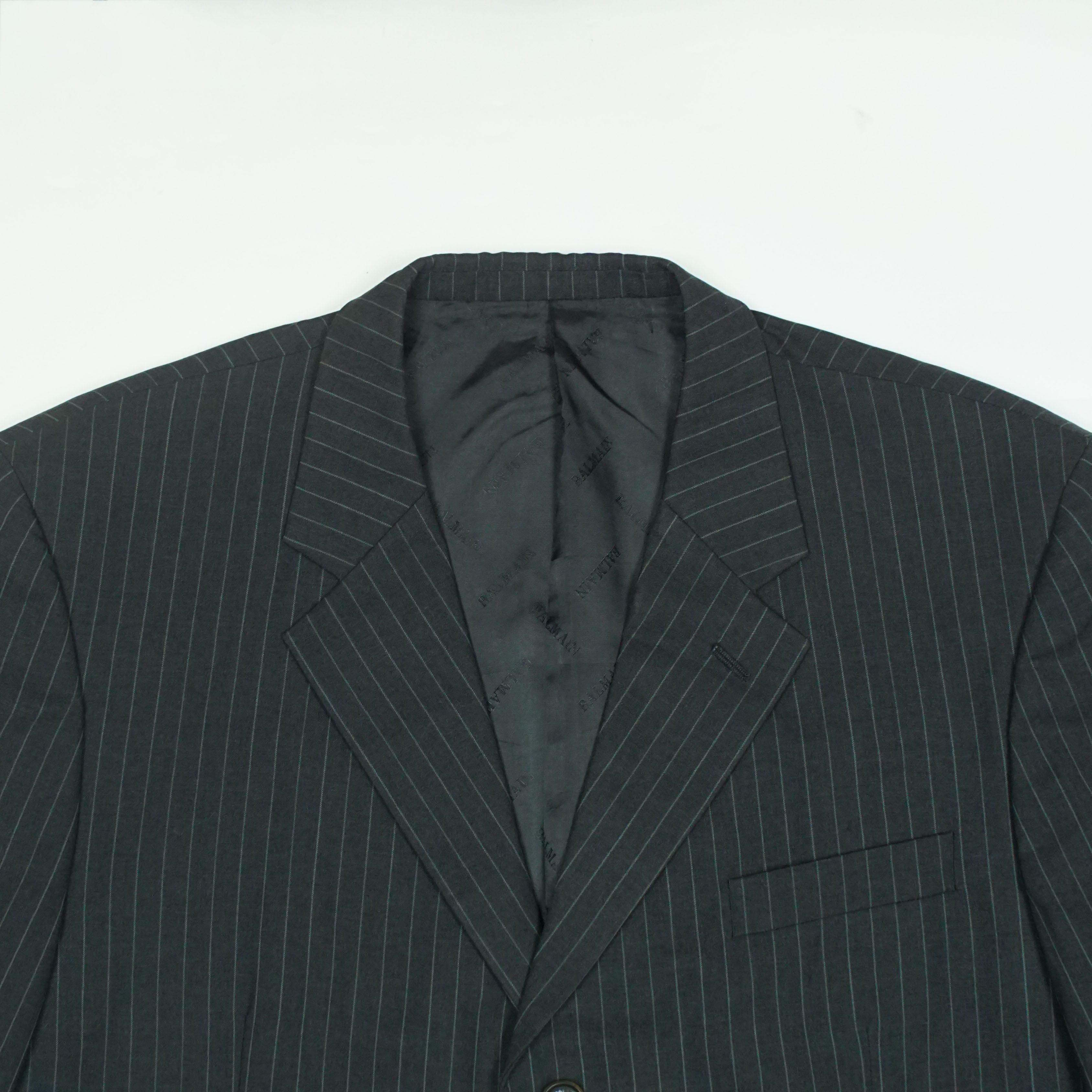 Balmain *NoTariff Balmain Pinstripe Blazer Size 40R - 2 Thumbnail