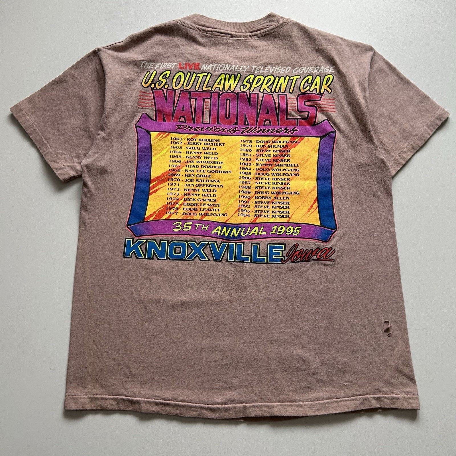 Hanes × Vintage Vintage Hanes Beefy-T Shirt Large 90s Racing Sprint Car Art Size US L / EU 52-54 / 3 - 3 Thumbnail