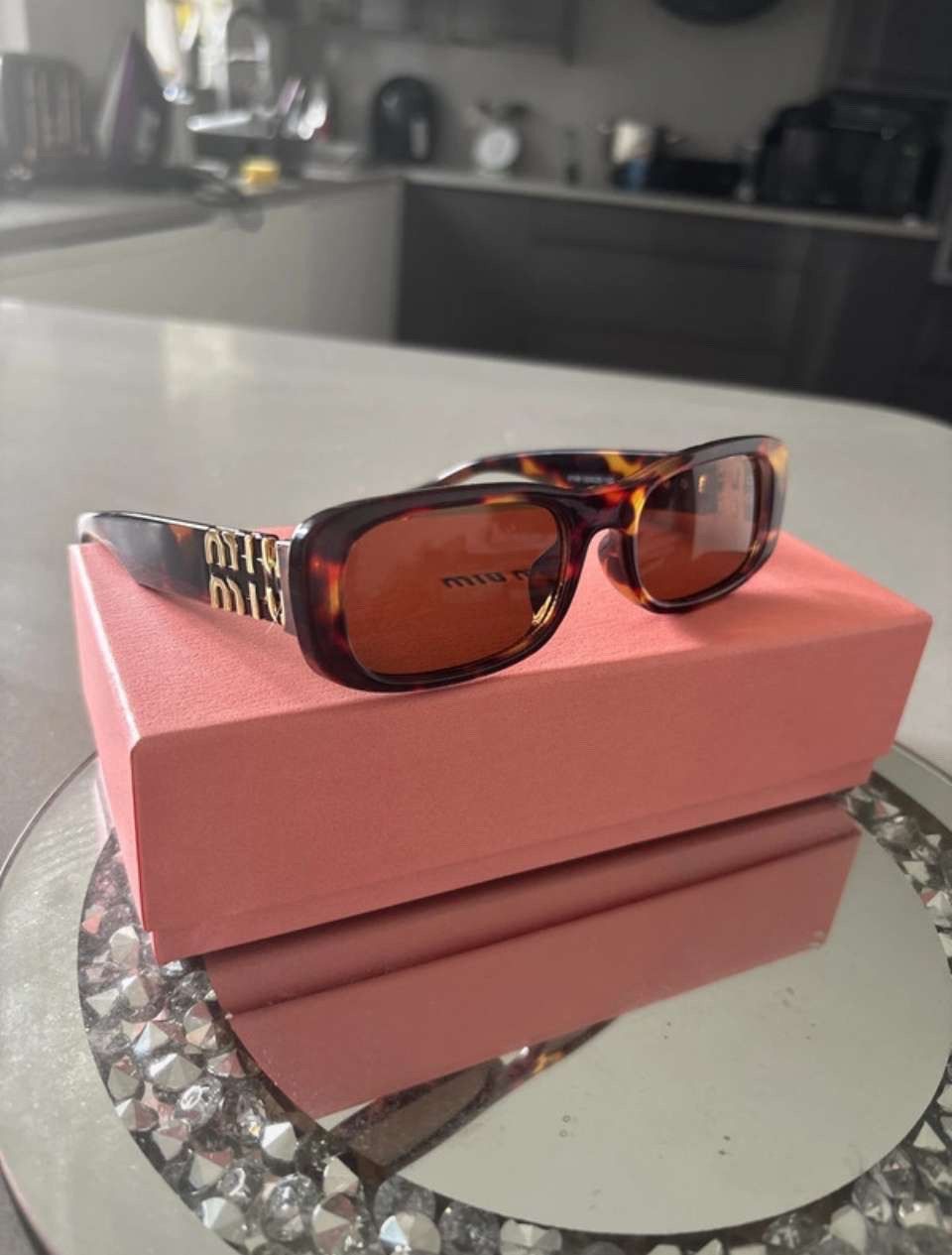 Miu miu tortoise shell sunglasses