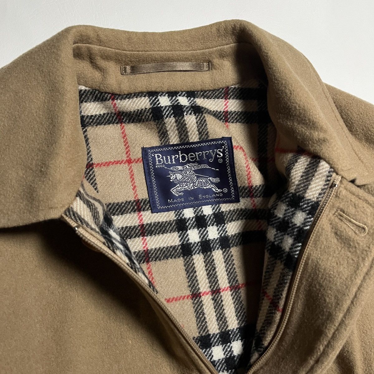 Burberry Vintage Burberrys Alpaca Wool Bomber Jacket Rare 90’s Size US M / EU 48-50 / 2 - 4 Thumbnail