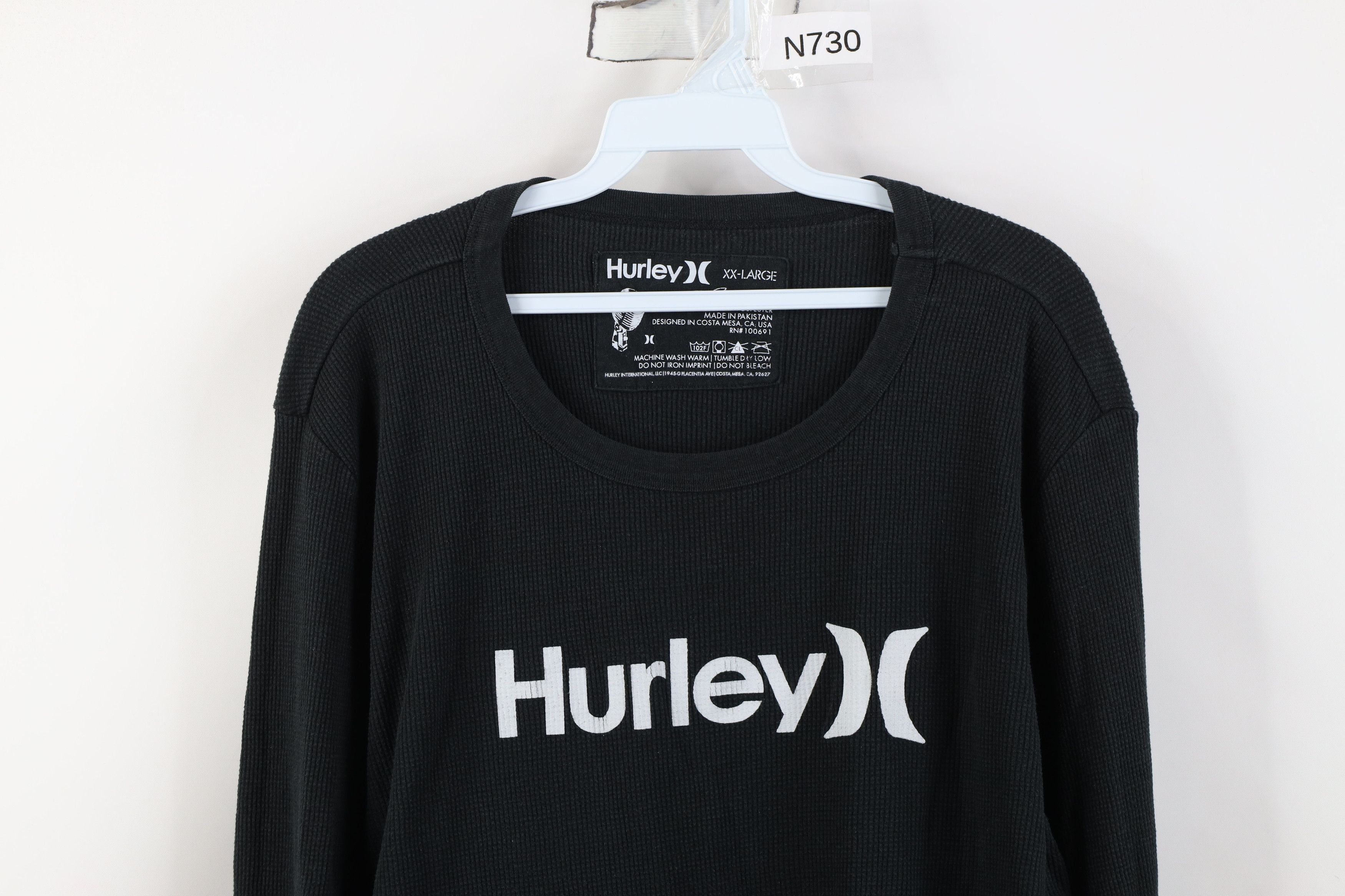 Hurley Vintage Y2K Hurley Surfing Spell Thermal Waffle Knit T-Shirt Size US XXL / EU 58 / 5 - 2 Thumbnail