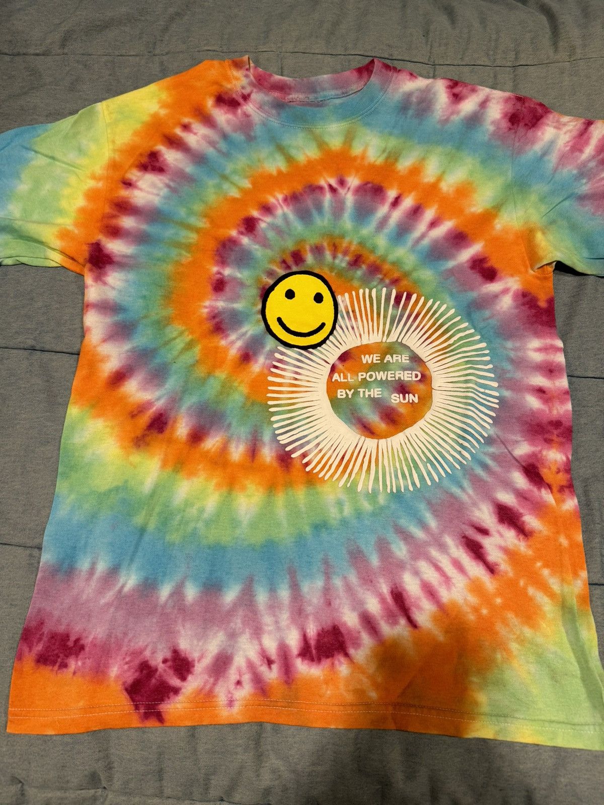 image of Cactus Plant Flea Market Cpfm Powered By The Sun Tie Dye Tee, Men's (Size XL)