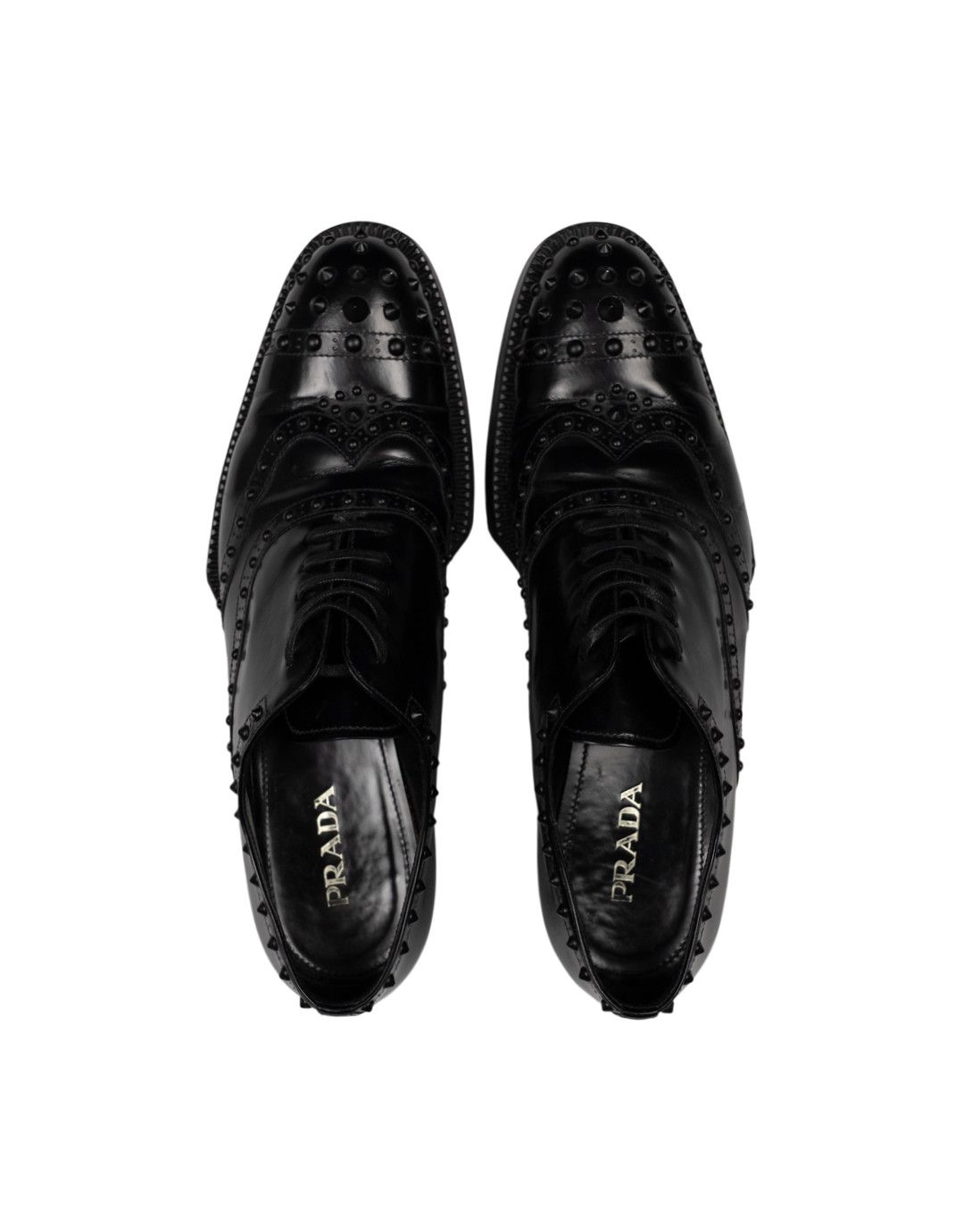 Prada Prada FW09 Studded Leather Spike Derbys Size US 7 / EU 40 - 4 Thumbnail