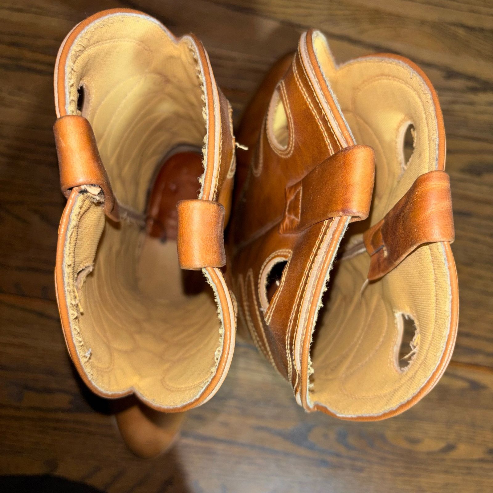 Other Vintage Acme Western Boots 11.5 D Tan Leather USA Buckaroo Size US 11.5 / EU 44-45 - 6 Thumbnail