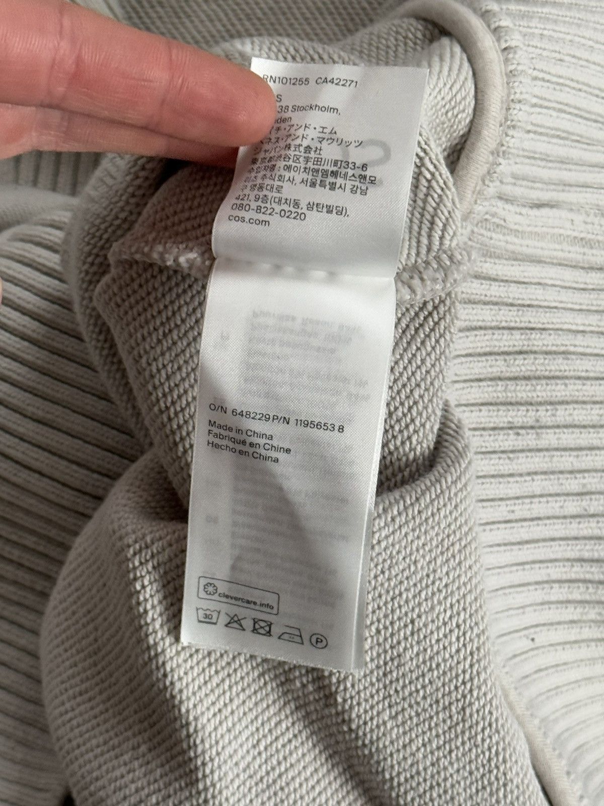 Cos × Designer COS S relaxed 1/4 zip sweatshirt turtleneck jumper pullover Size US S / EU 44-46 / 1 - 10 Thumbnail