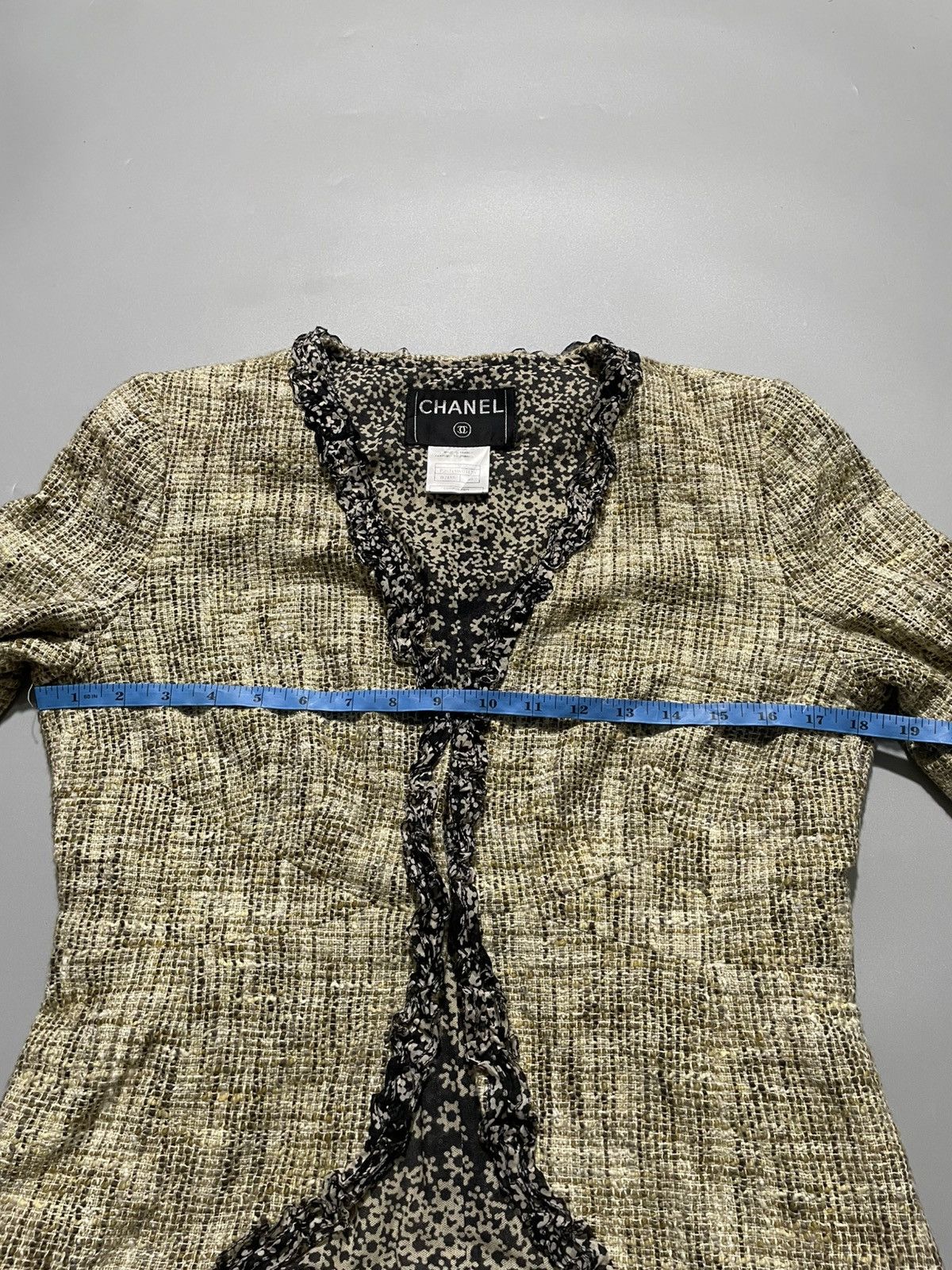 Chanel Chanel 2003 Collarless Tweed Jacket Size S / US 4 / IT 40 - 13 Thumbnail