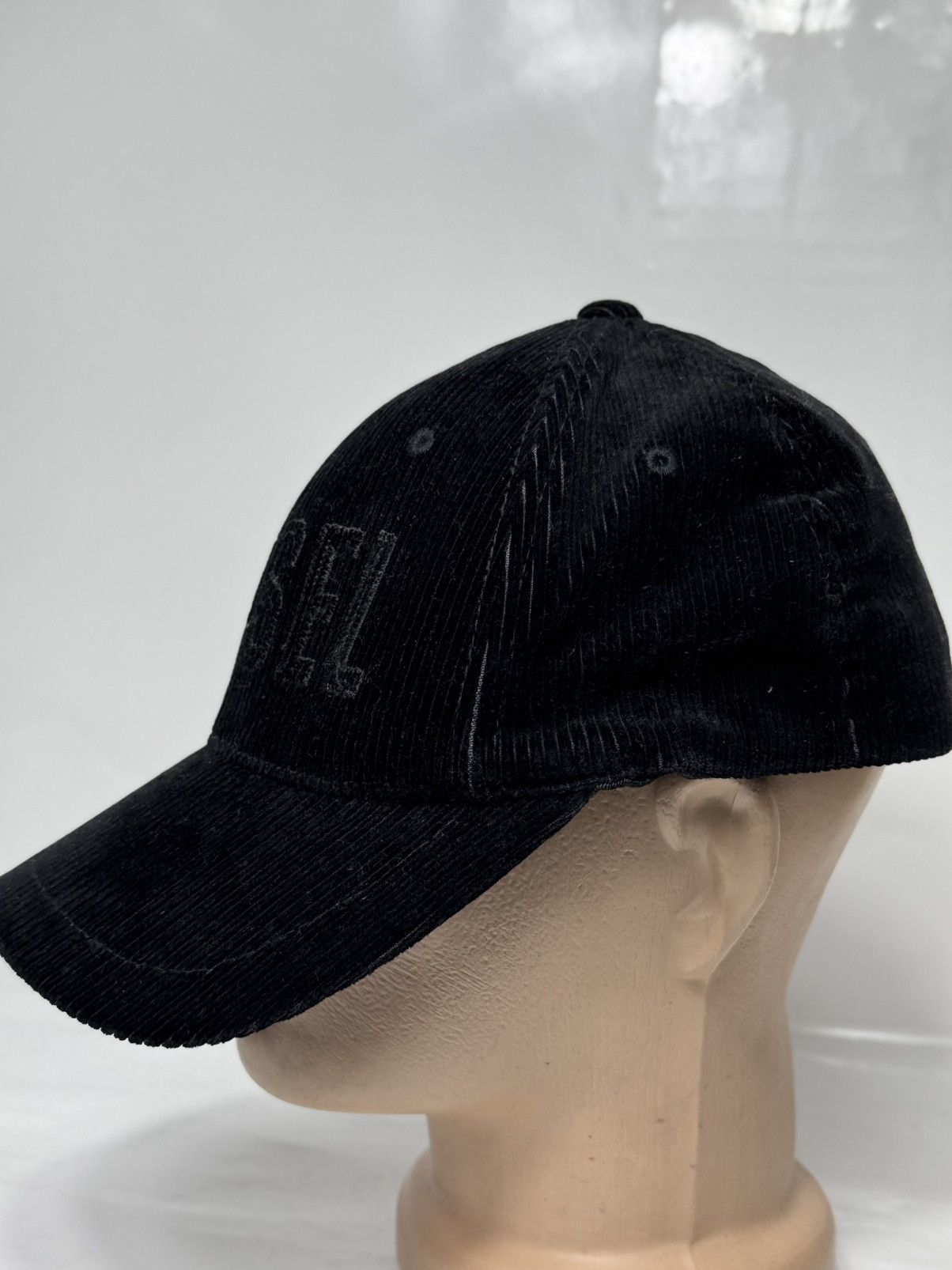 Diesel Diesel Black Velvet Corduroy Big Logo Black Cap Size ONE SIZE - 3 Thumbnail