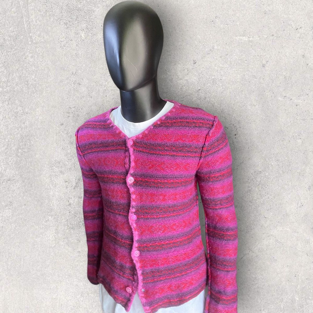 Comme des Garcons Homme Plus Vintage AW99 Pink Cardigan Size US S / EU 44-46 / 1 - 2 Thumbnail