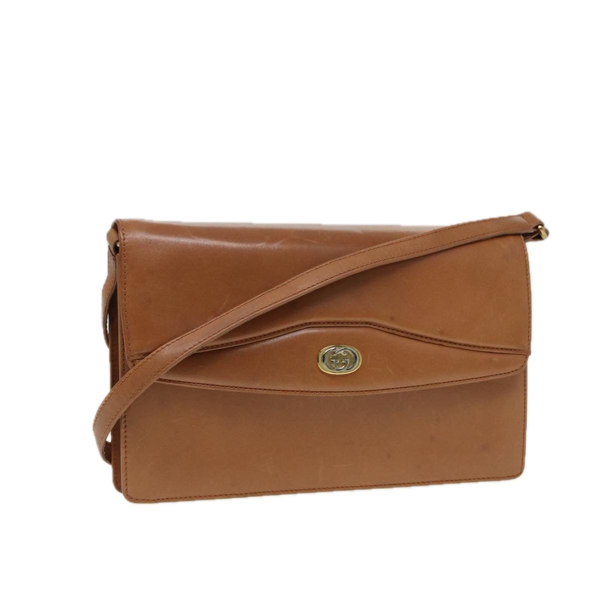 Gucci Brown Leather Shoulder Bag (Pre-Owned) Size ONE SIZE - 1 Thumbnail