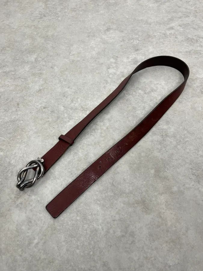 Gucci 2000s Gucci Signature Brown Leather Belt Size ONE SIZE - 3 Thumbnail
