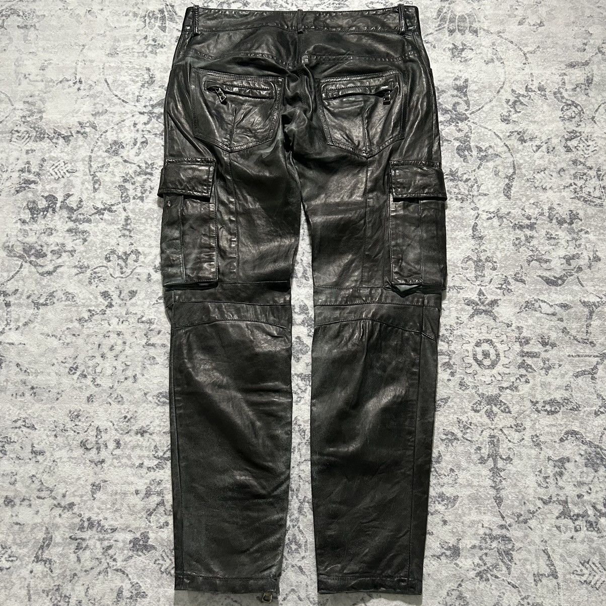 Balmain Balmain Decarnin Leather Cargo Biker Pants Size US 30 / EU 46 - 8 Thumbnail