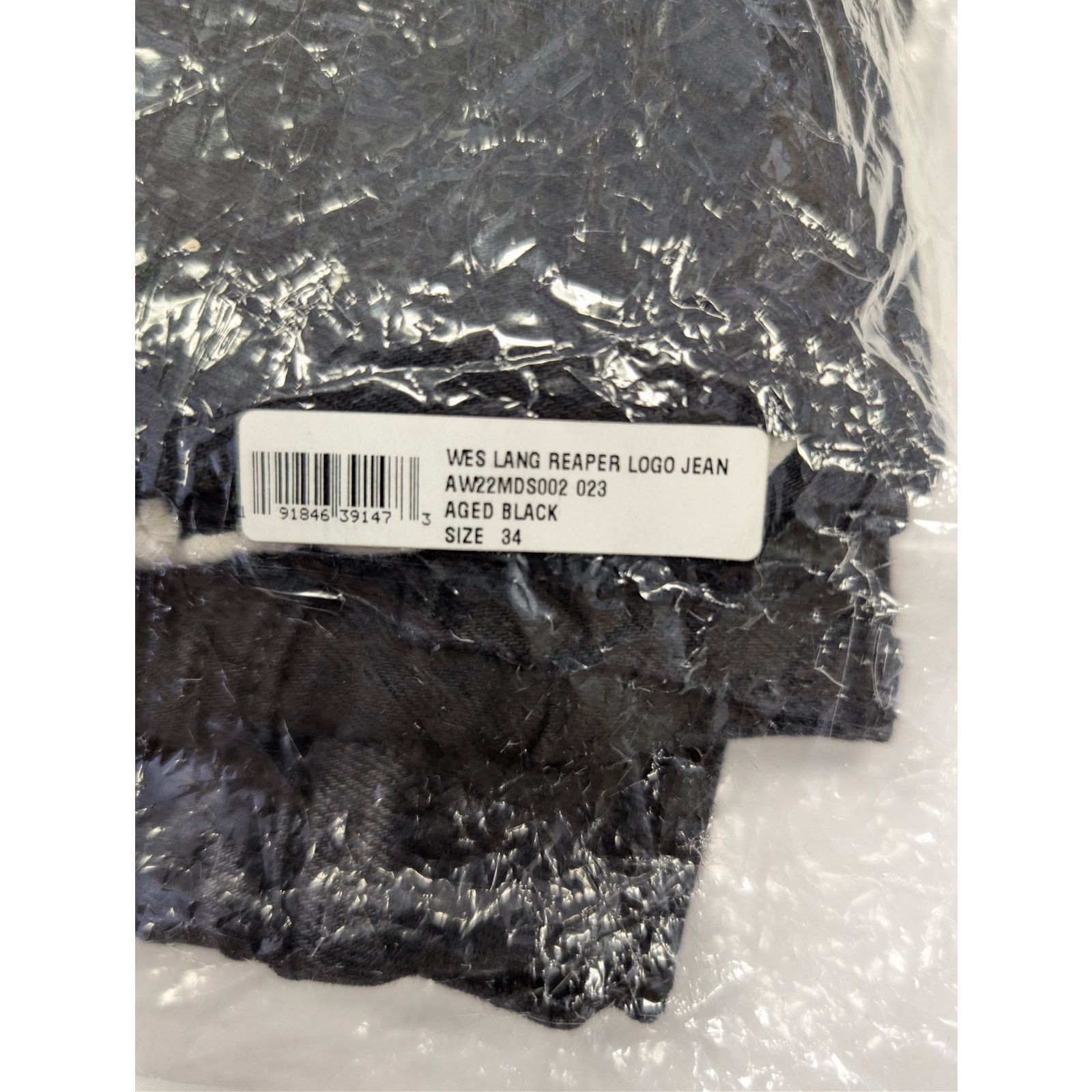 Amiri o1rshd1 Q:2 / Wes Lang Reaper Logo Jean in Aged Black Size US 34 / EU 50 - 24 Thumbnail
