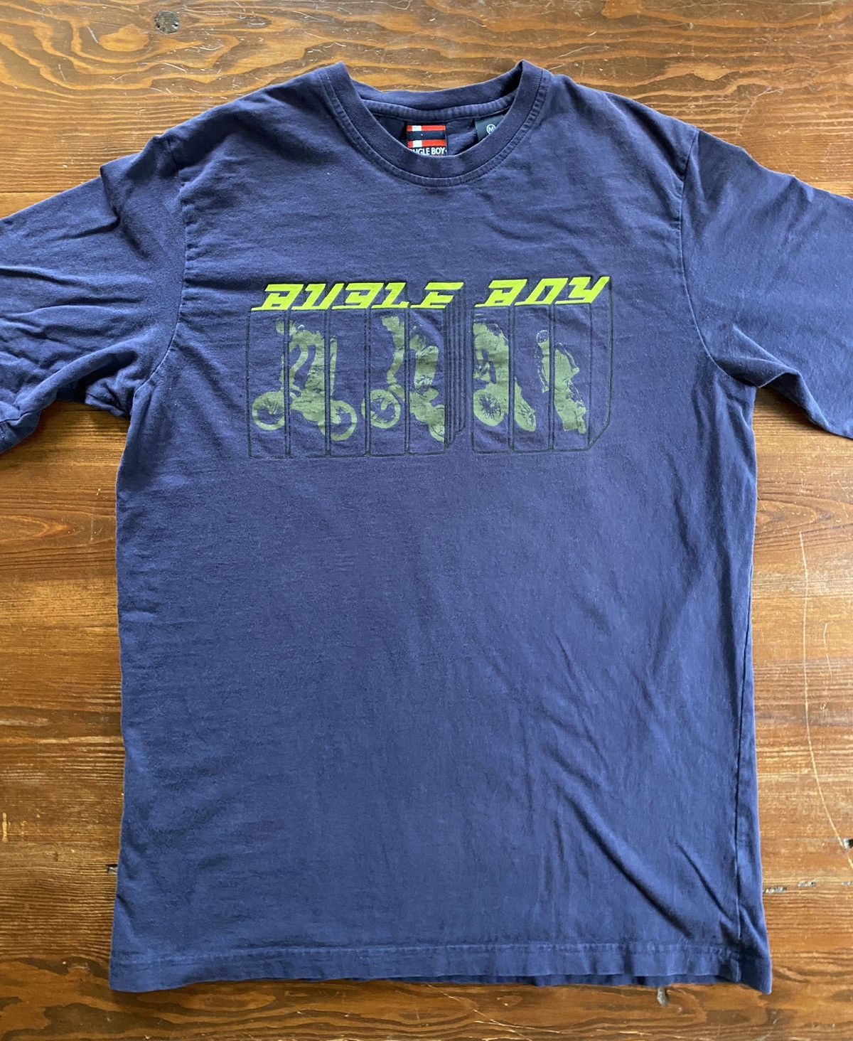 Bugle Boy Vintage 90’s Bugle Boy BMX Double Sided Navy Tee Size US M / EU 48-50 / 2 - 1 Thumbnail