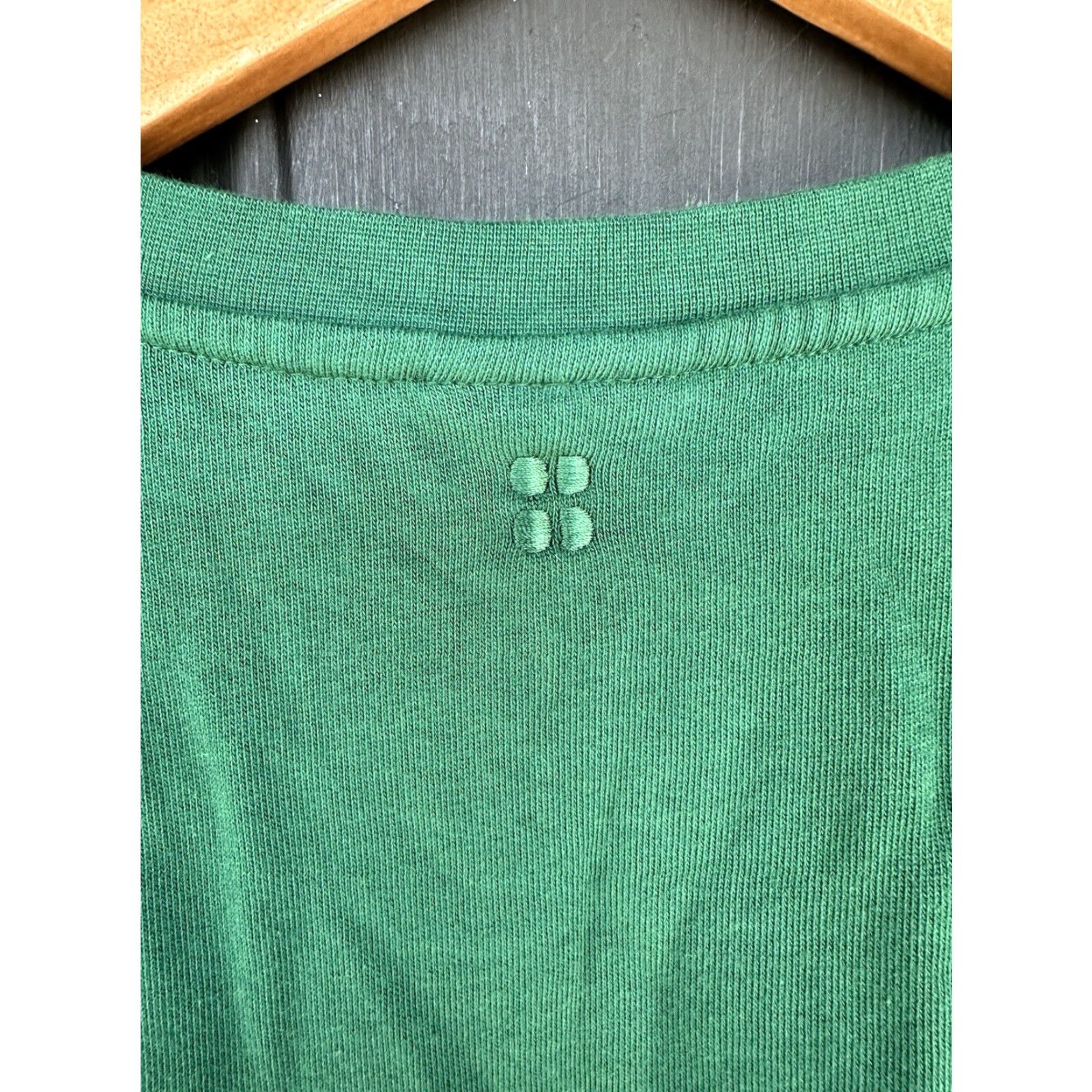 Sweaty Betty Sweaty Betty Womens Knit Crew Neck Long Sleeve Pullover Sweater Top Size 8 Green Regular Mens? Wait. Size M / US 6-8 / IT 42-44 - 6 Thumbnail