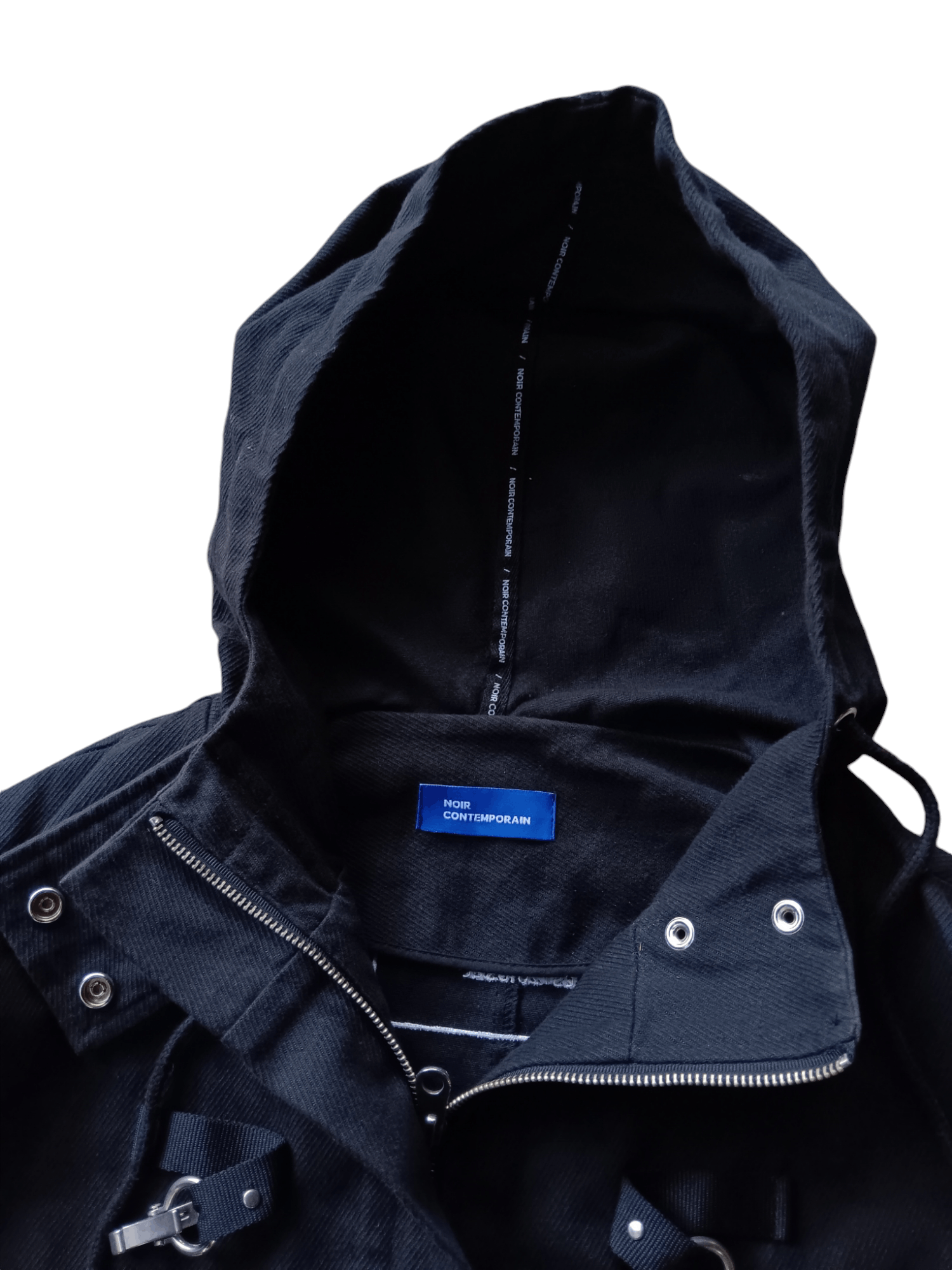 Japanese Brand 🙏24H DELETE🙏Noir contemporain hooded coat jacket Size US M / EU 48-50 / 2 - 8 Thumbnail