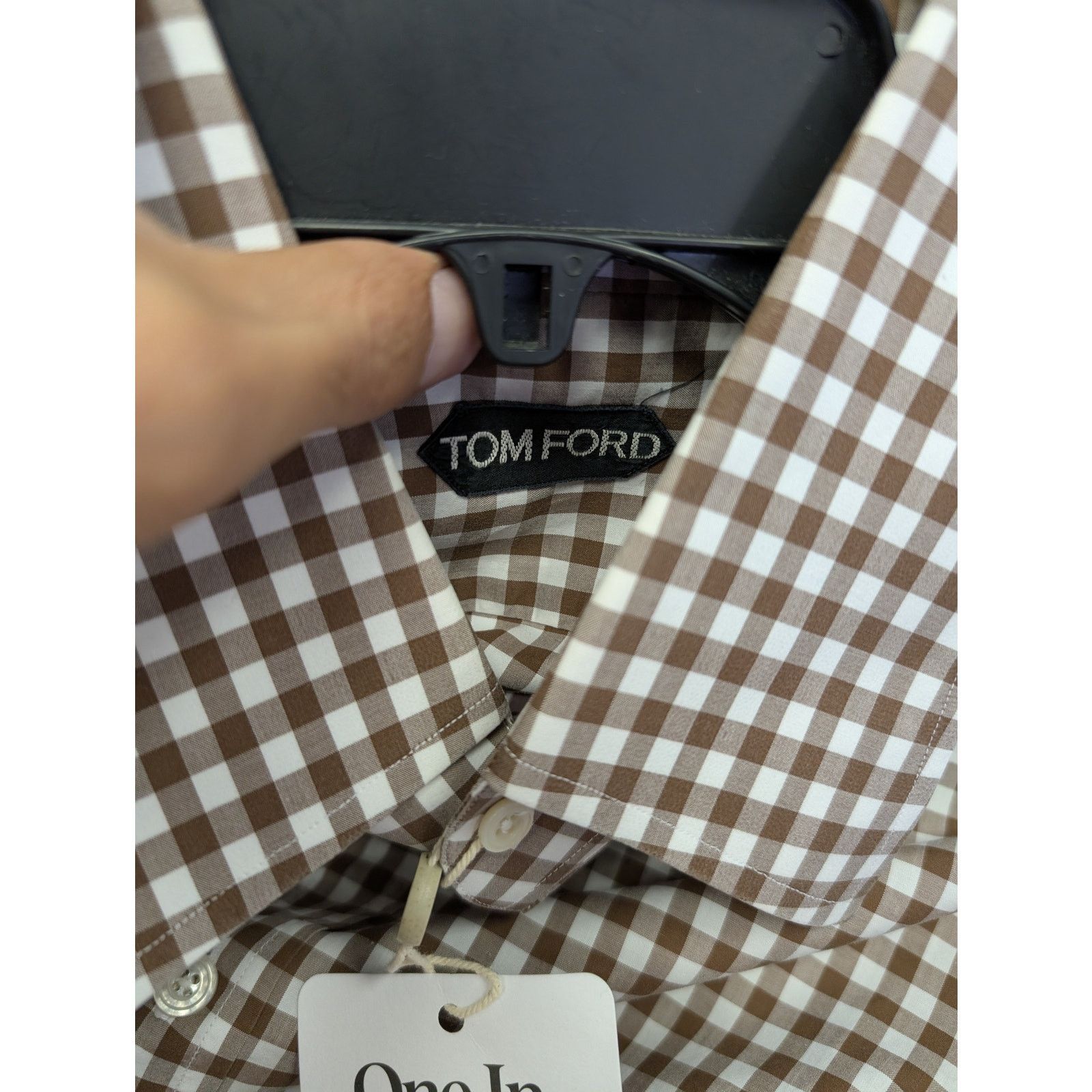 Tom Ford o1rshd1 CC20 Checked Button up Shirt in Multicolor Size US M / EU 48-50 / 2 - 14 Thumbnail