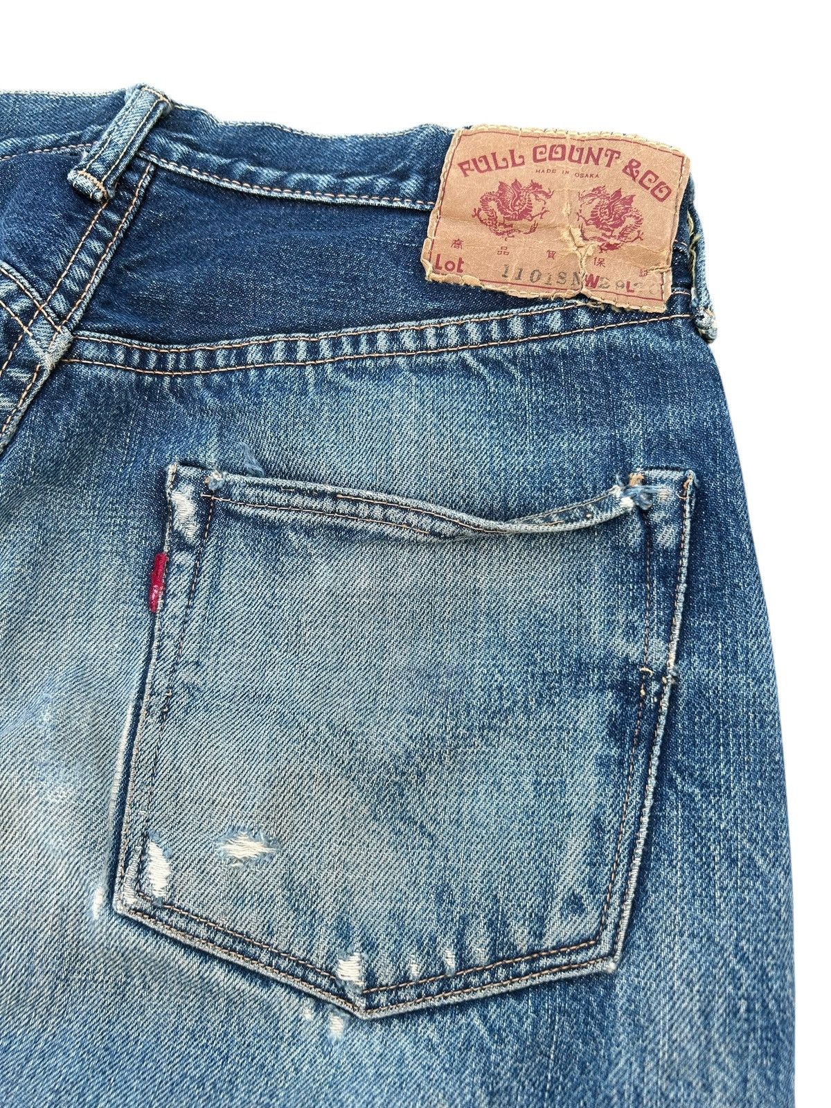Full Count & Co. × Kapital × Vintage Vintage Full Count Selvedge Distressed Denim Jeans Size US 29 - 14 Thumbnail