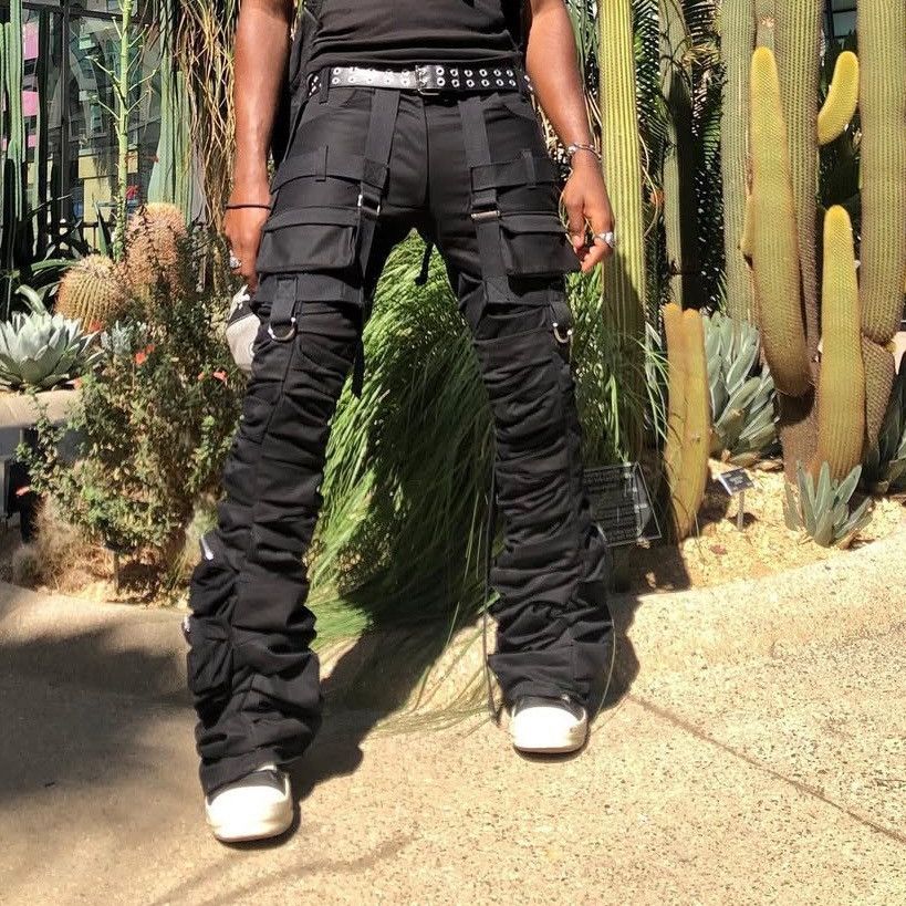 Other Kam Vercetti black stacked cargo pants Size US 30 / EU 46 - 9 Thumbnail