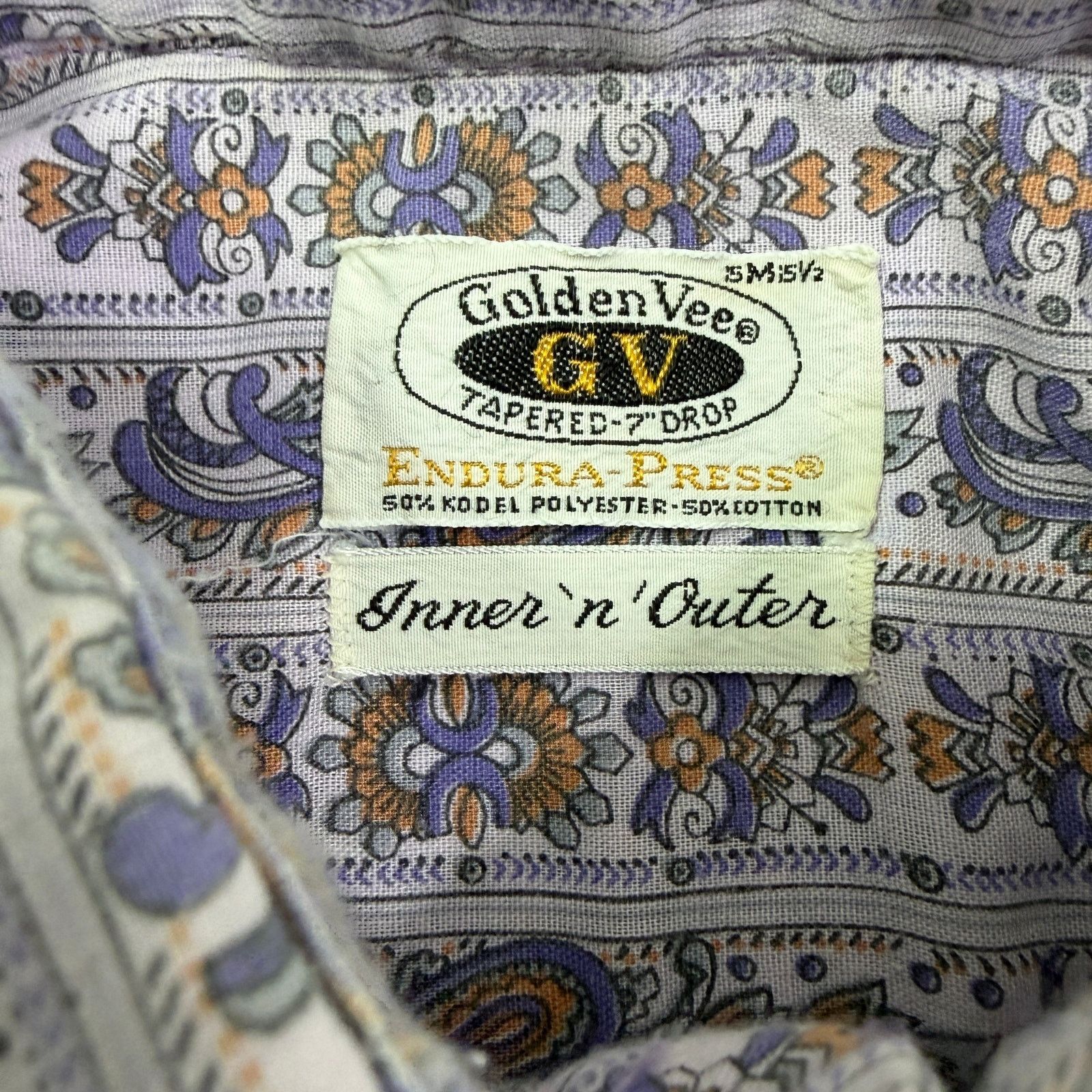 Vintage Vintage Golden Vee Paisley Short Sleeve Shirt Medium 70s Size US M / EU 48-50 / 2 - 4 Thumbnail