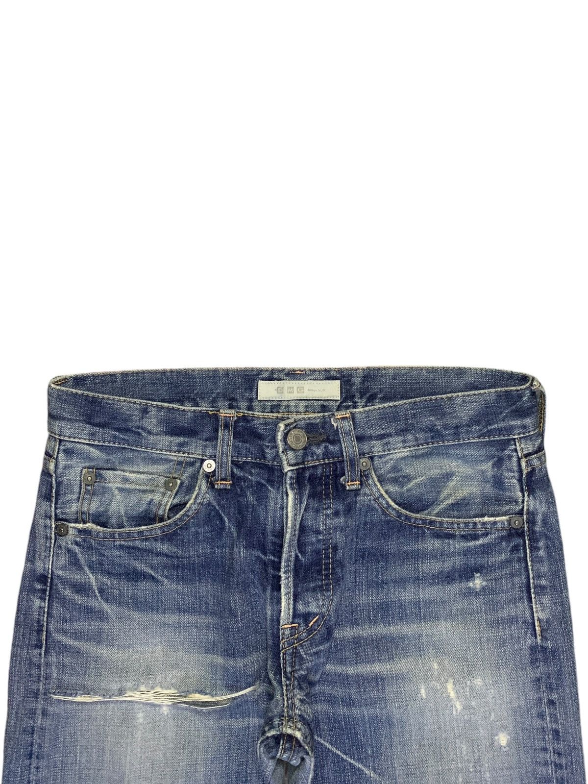 Japanese Brand SALES🔥Vintage Japanese Brand Faded Wash Distressed Jeans Size US 30 / EU 46 - 4 Thumbnail