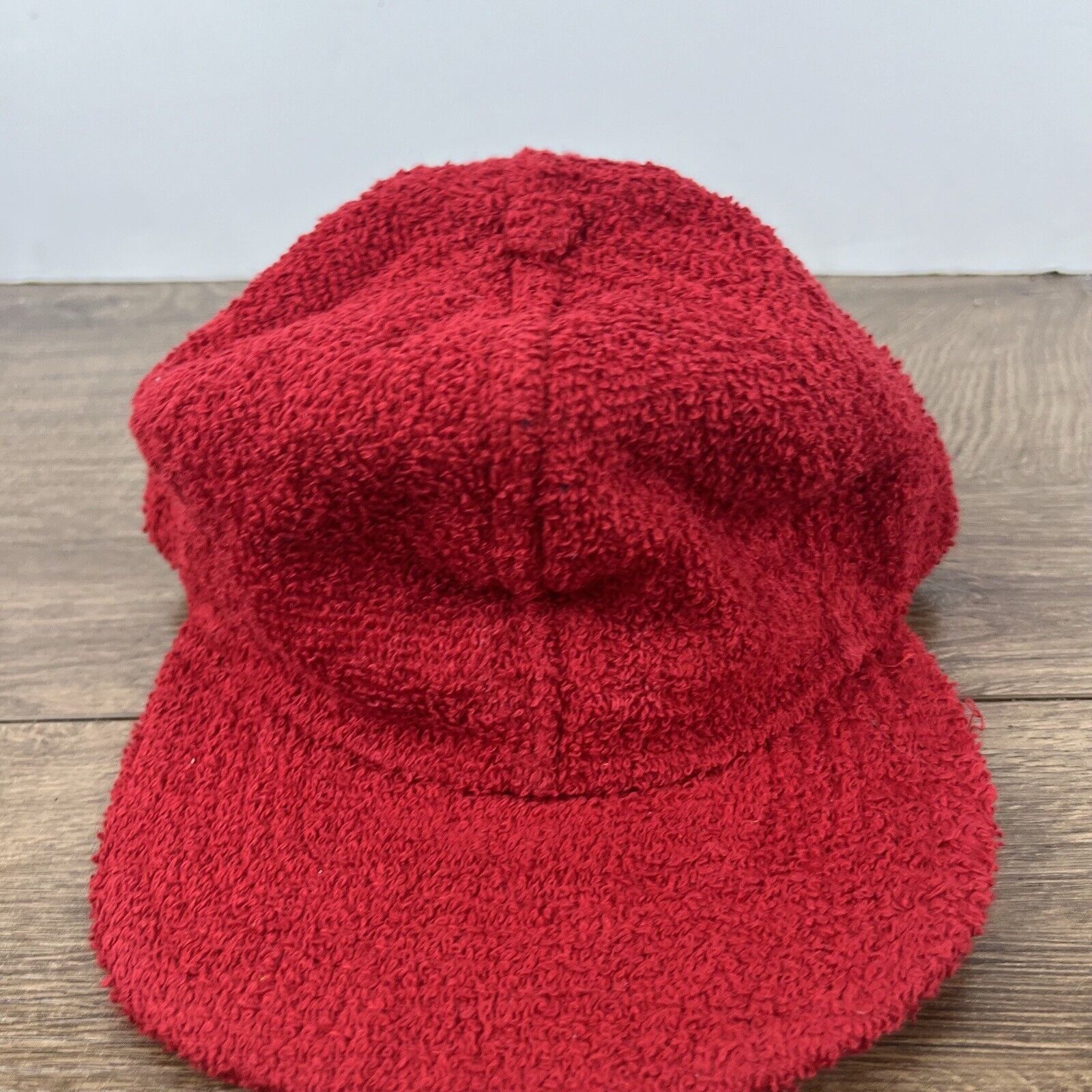 Other Terry Cloth Red Hat Red Cap Hat Adjustable Hat Red Adult Hat Size ONE SIZE - 6 Thumbnail