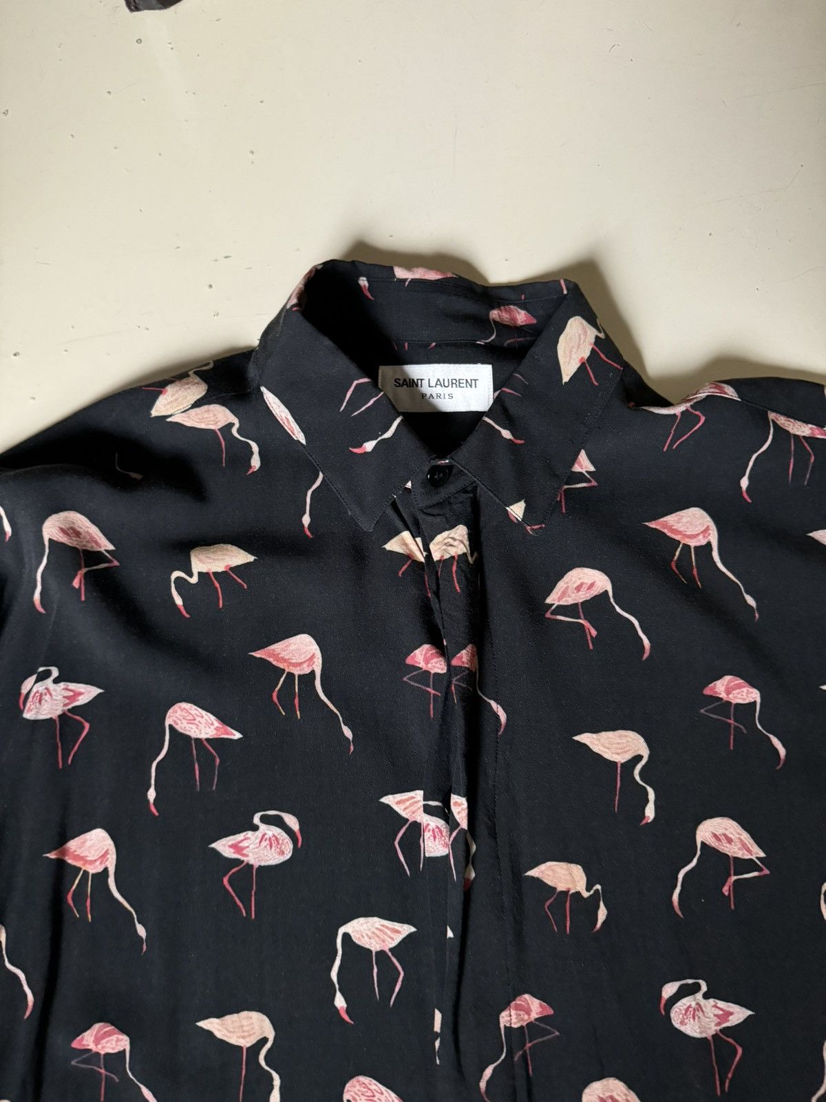 Saint Laurent Paris Saint Laurent Paris Flamingo Shirt Medium Size US M / EU 48-50 / 2 - 2 Thumbnail