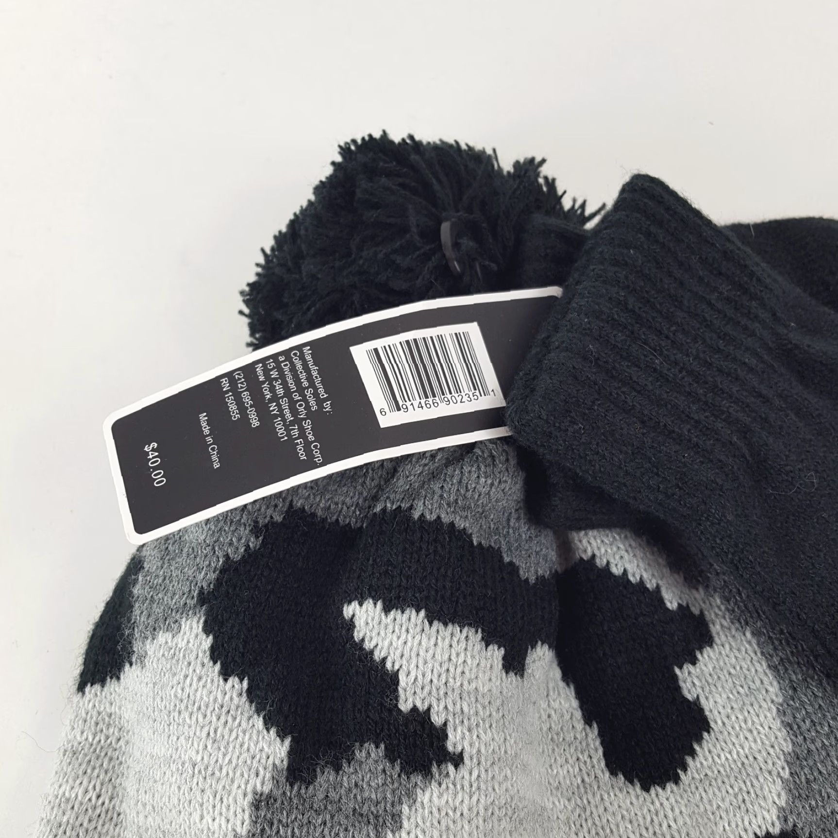 Vintage VINTAGE Charles Albert Gray Camo Beanie Hat & Gloves Set One Size Knit Winter Cap NEW 90s Unisex Adults Size ONE SIZE - 2 Thumbnail