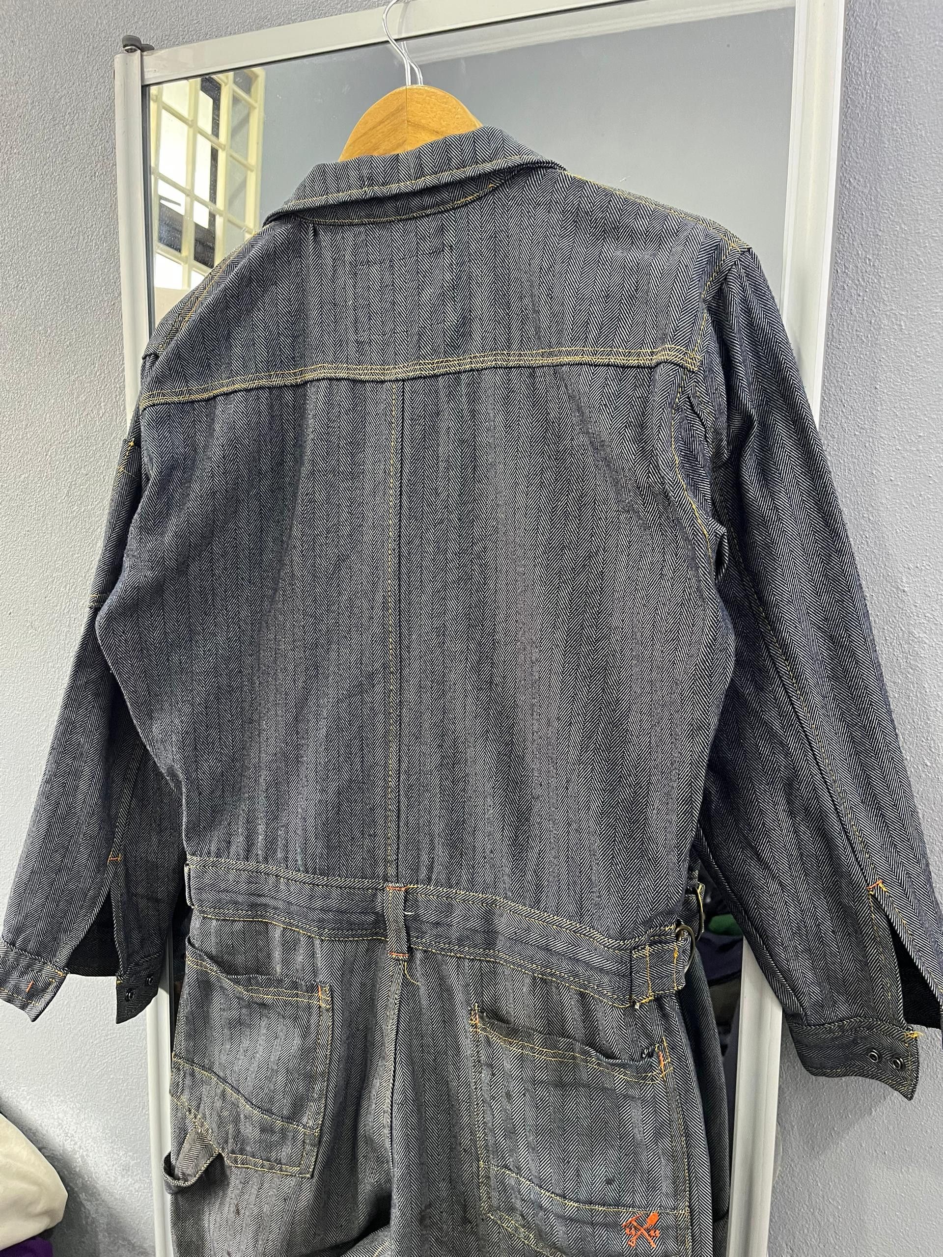 Japanese Brand Zack Styles Gold Herringbone Denim Coverall Size US S / EU 44-46 / 1 - 16 Thumbnail