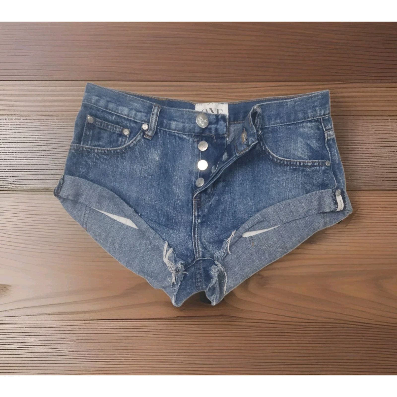 One Teaspoon ONE x One Teaspoon Bandits Relaxed Long Rise Twest Cuff Hem Size 27" / US 4 / IT 40 - 1 Thumbnail