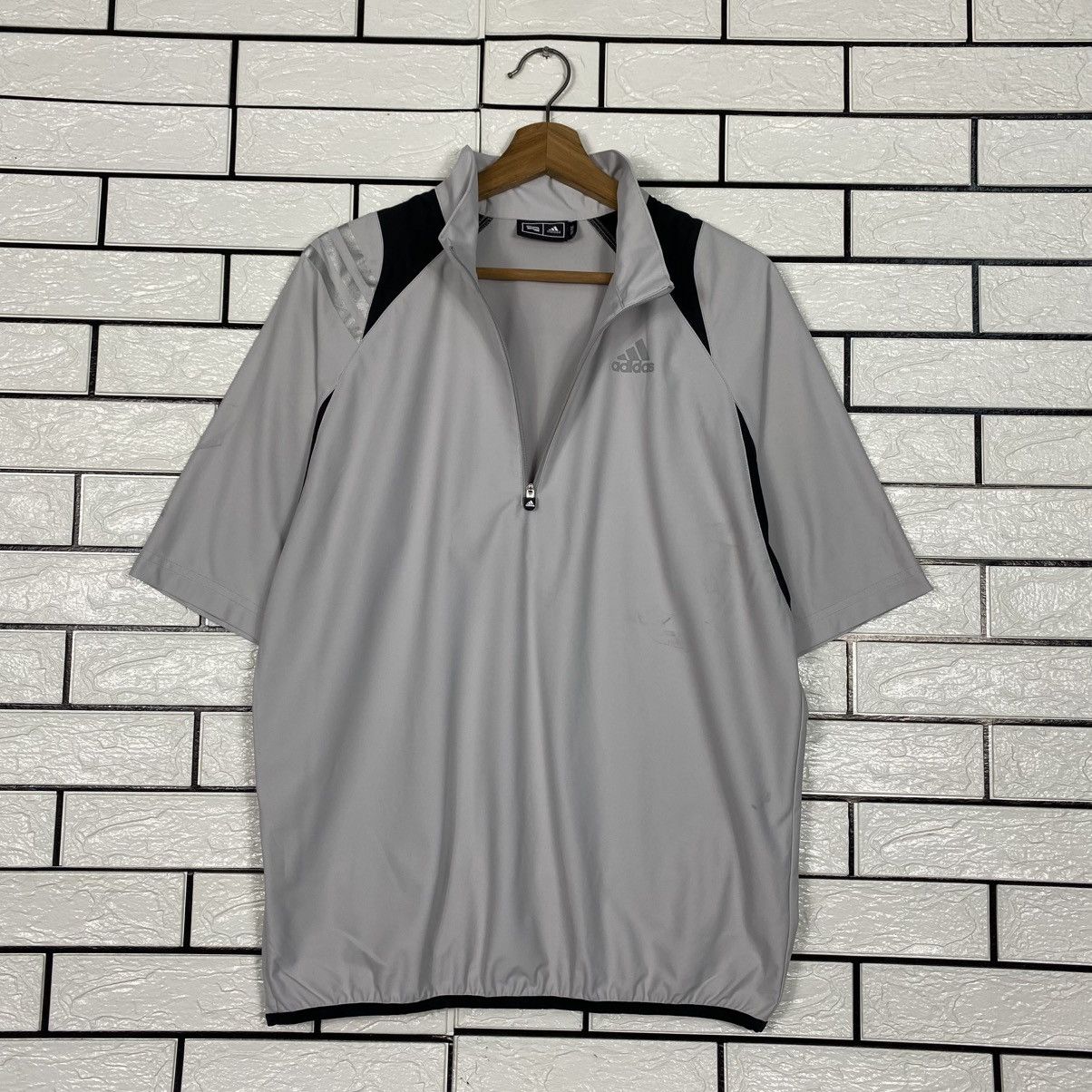 Adidas 📌Vintage Half Zipper Collar Jacket Adidas Short Sleeve Size US M / EU 48-50 / 2 - 9 Thumbnail