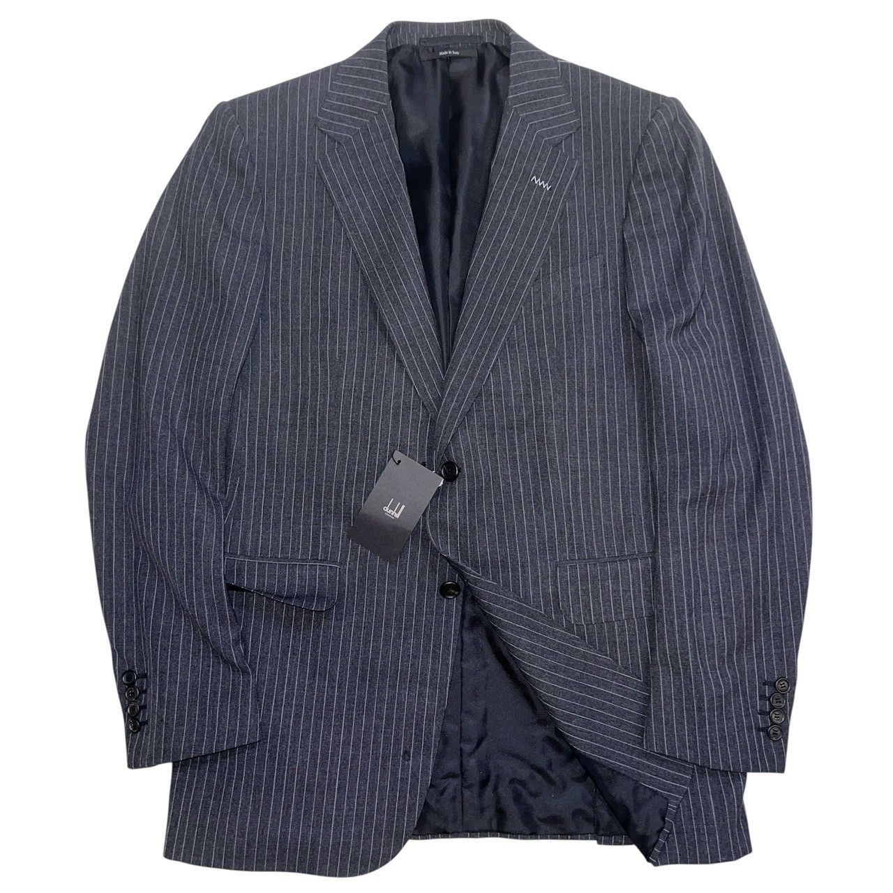Alfred Dunhill $2700 DUNHIL wool pinstripe jacket gray/white Size 42R - 1 Thumbnail